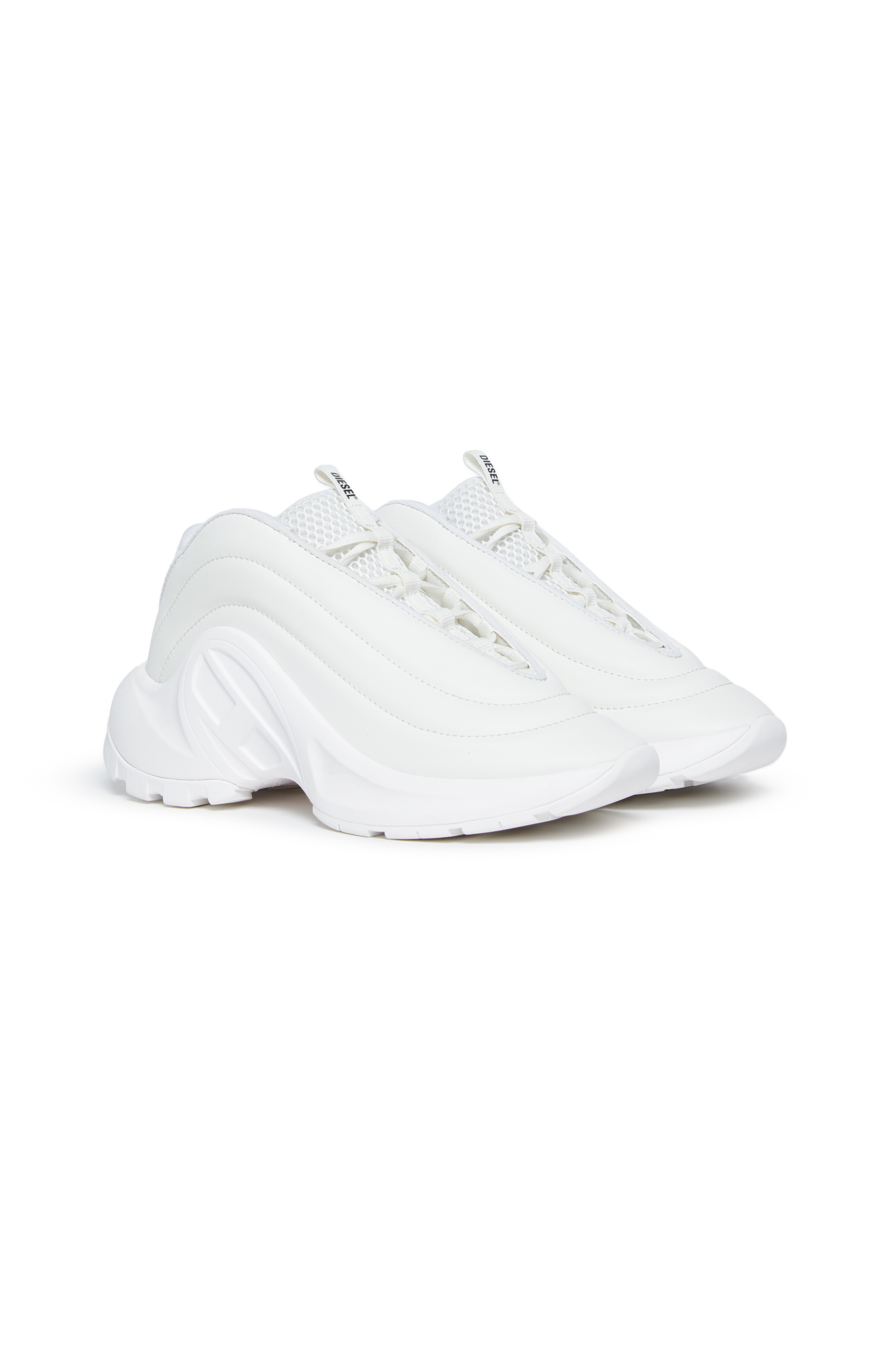 Diesel - S-D-RUNNER, Sneakers monochromes matelassées Mixte in Blanc - 2