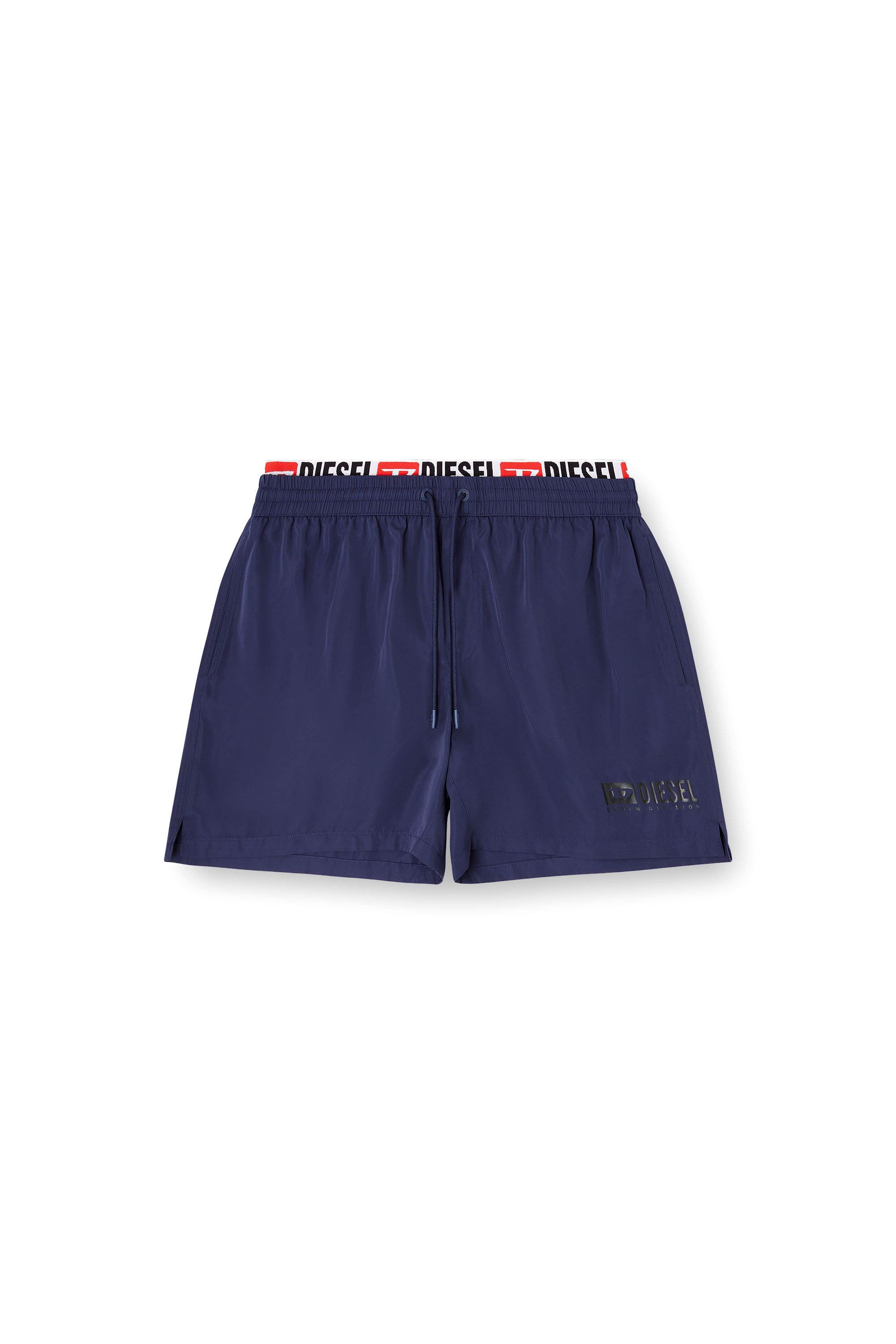 Diesel - VISPER-41-D-CORE, Short de bain mi-long avec imprimé logo Homme in Bleu - 4
