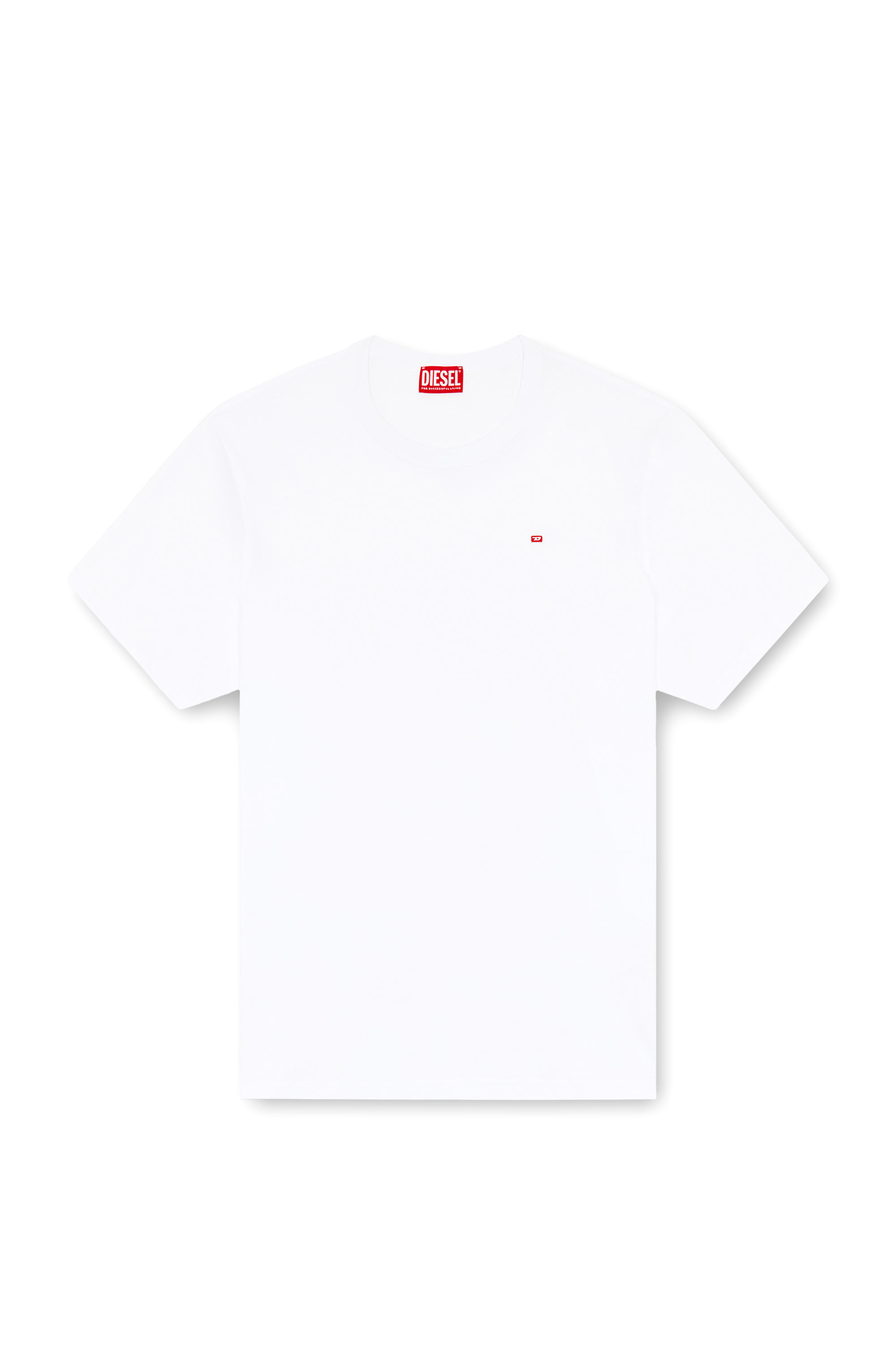 Diesel - T-ADJUST-MICRODIV, T-shirt avec logo micro-brod&eacute; Mixte in Blanc - 2