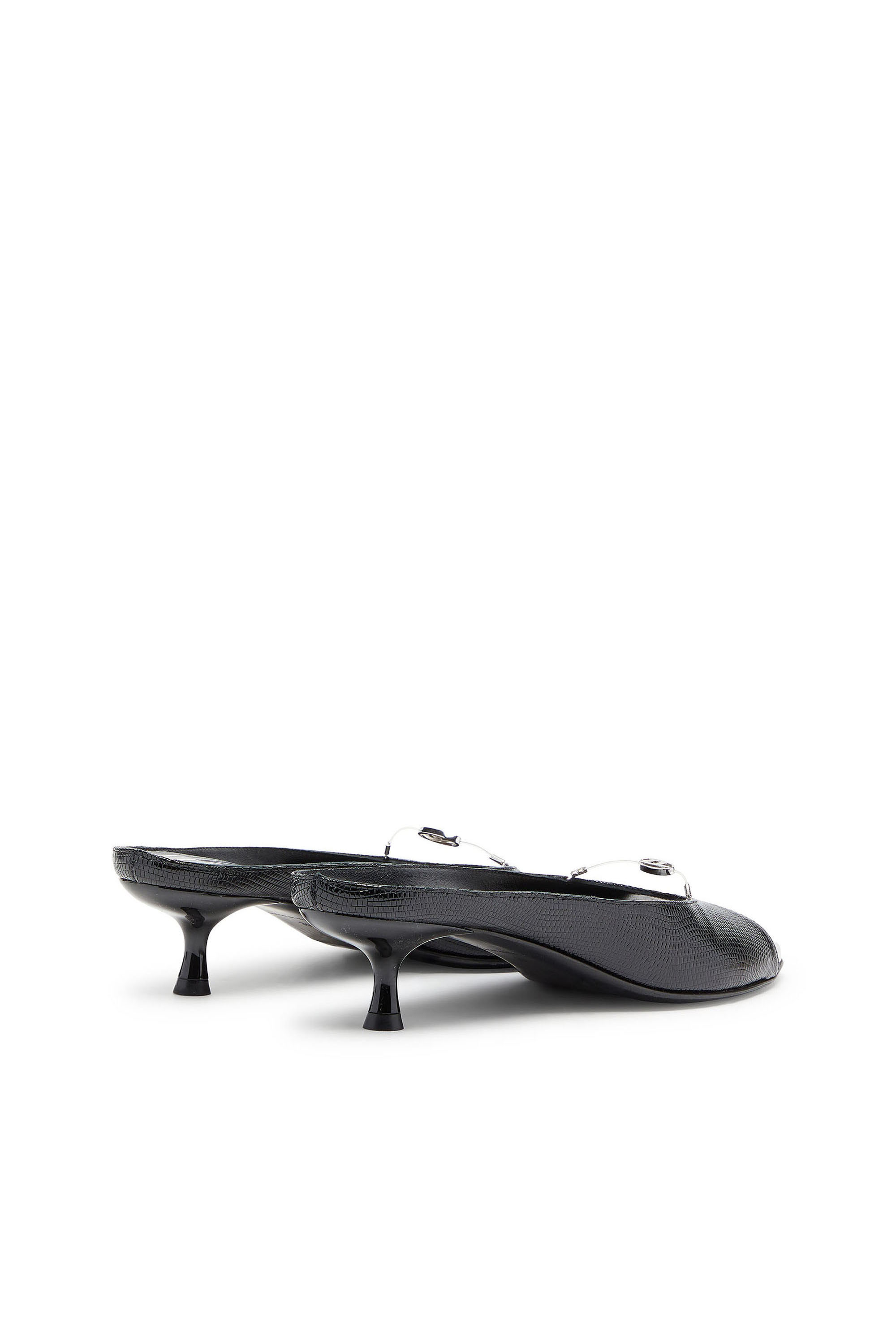 Diesel - D-DIAM'S-SA-40, D-Diam's - Mule en cuir avec Oval D flottant Femme in Noir - 3