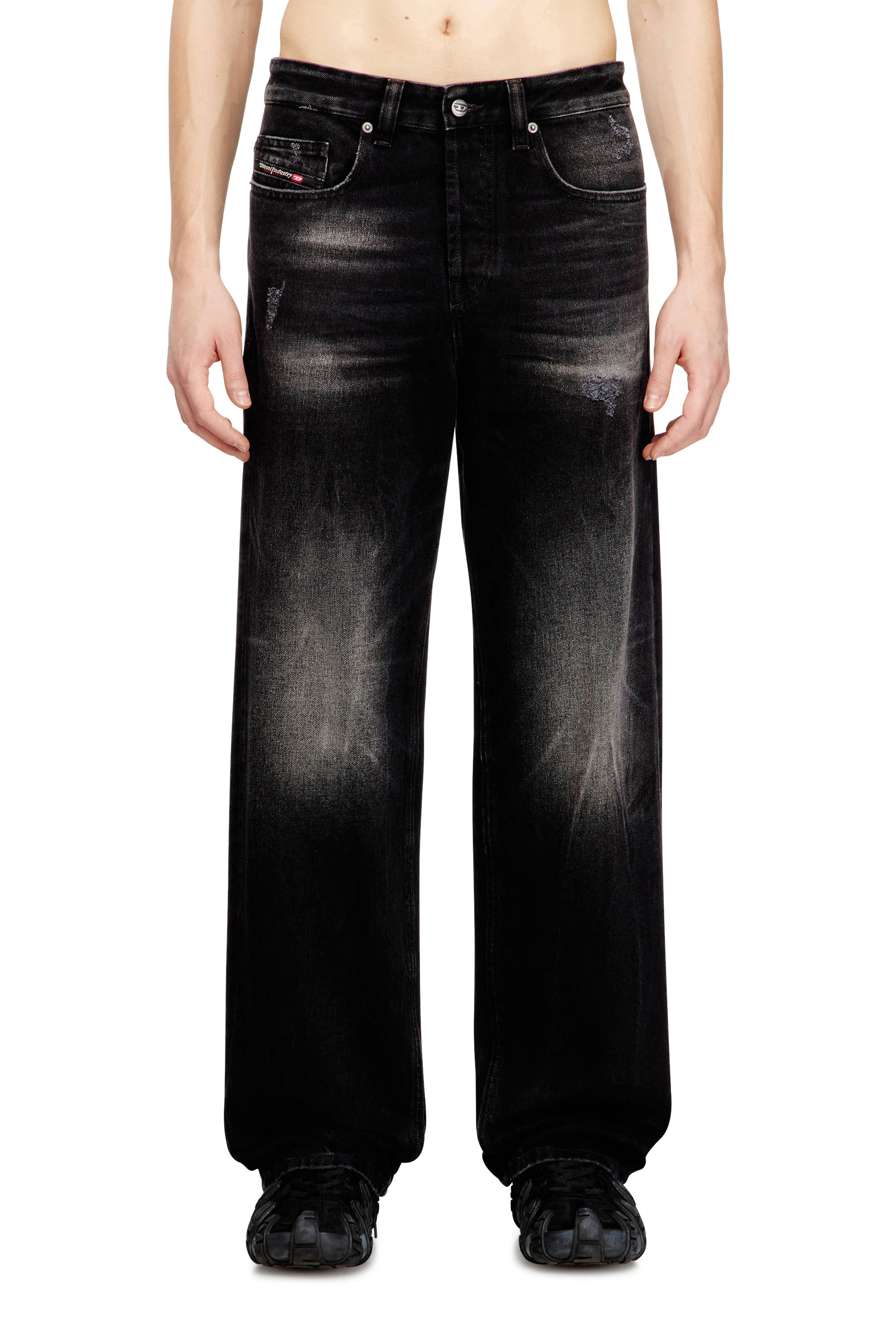 Diesel - Relaxed Jeans 2001 D-Macro 0BEBB Homme, Noir - Image 1