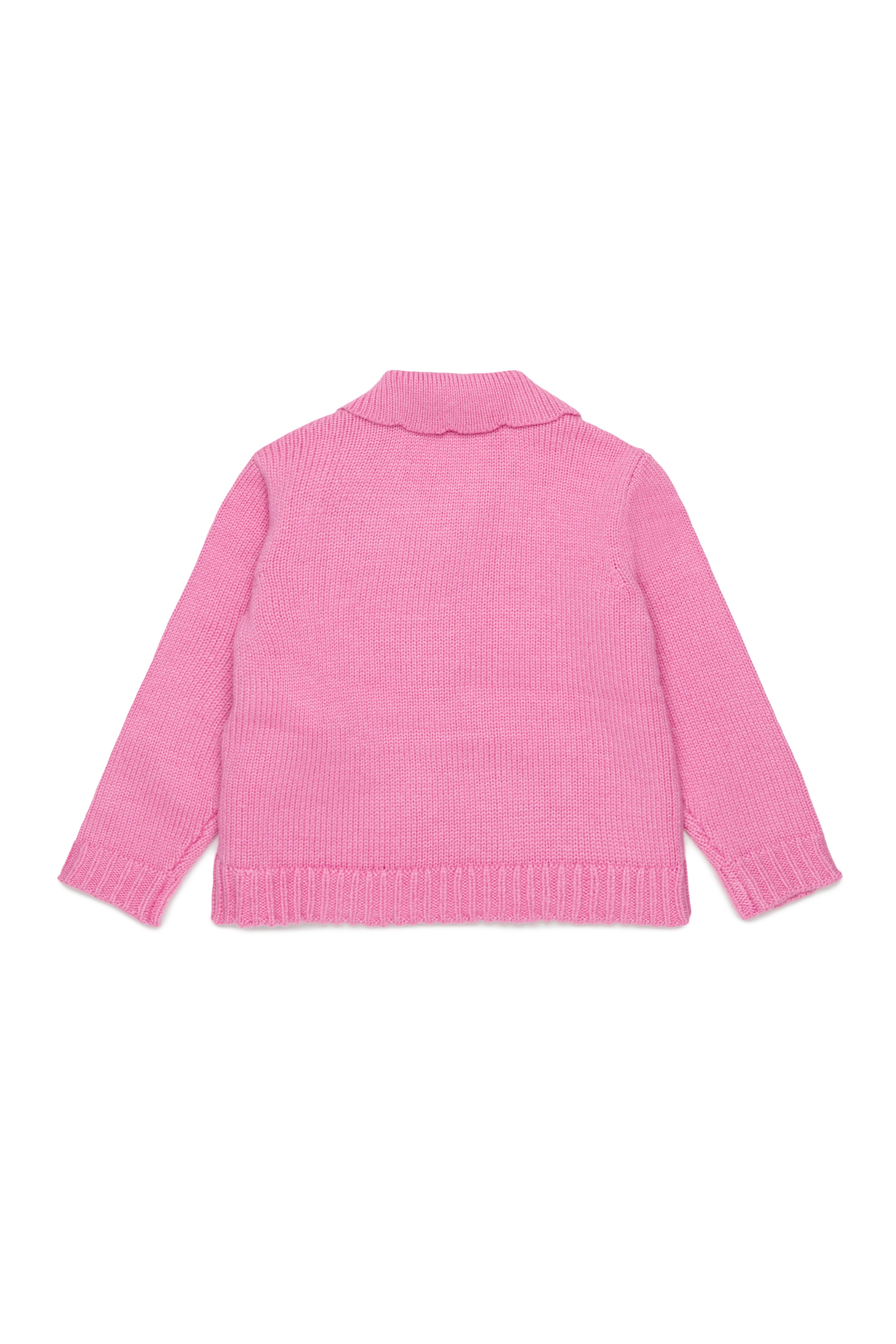 Diesel - KSCALOB, Cardigan enrichi en cachemire avec col festonn&eacute; Femme in Rose - 2