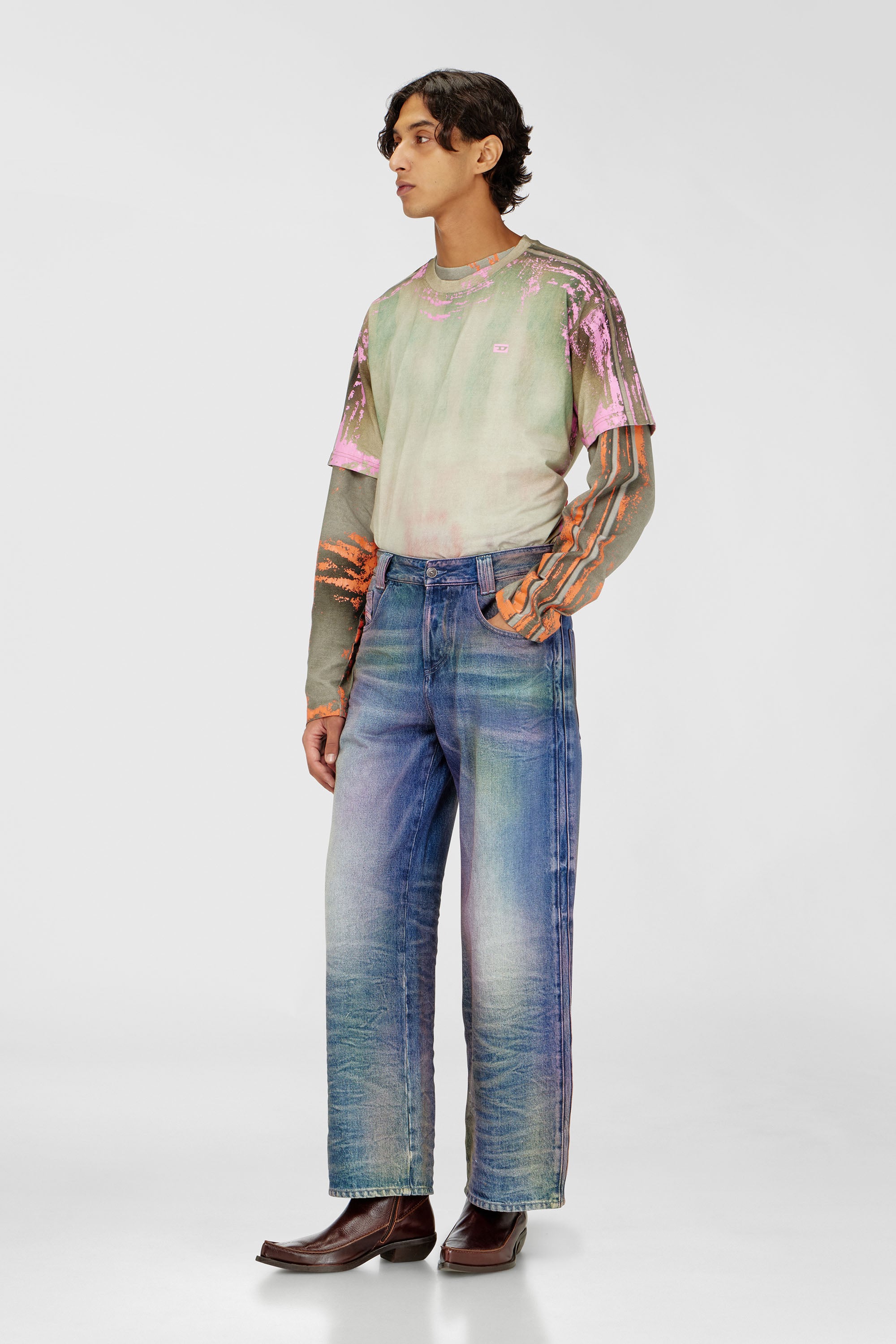 Diesel - Relaxed Jeans 1982 D-Hakou 007FW Mixte, Bleu moyen - Image 2