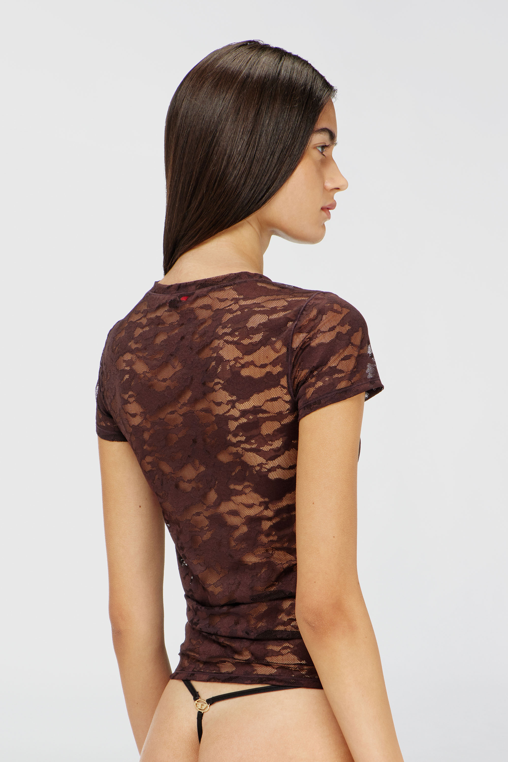 Diesel - KASIA-UTLT, T-shirt en dentelle camouflage Femme in ToBeDefined - 3