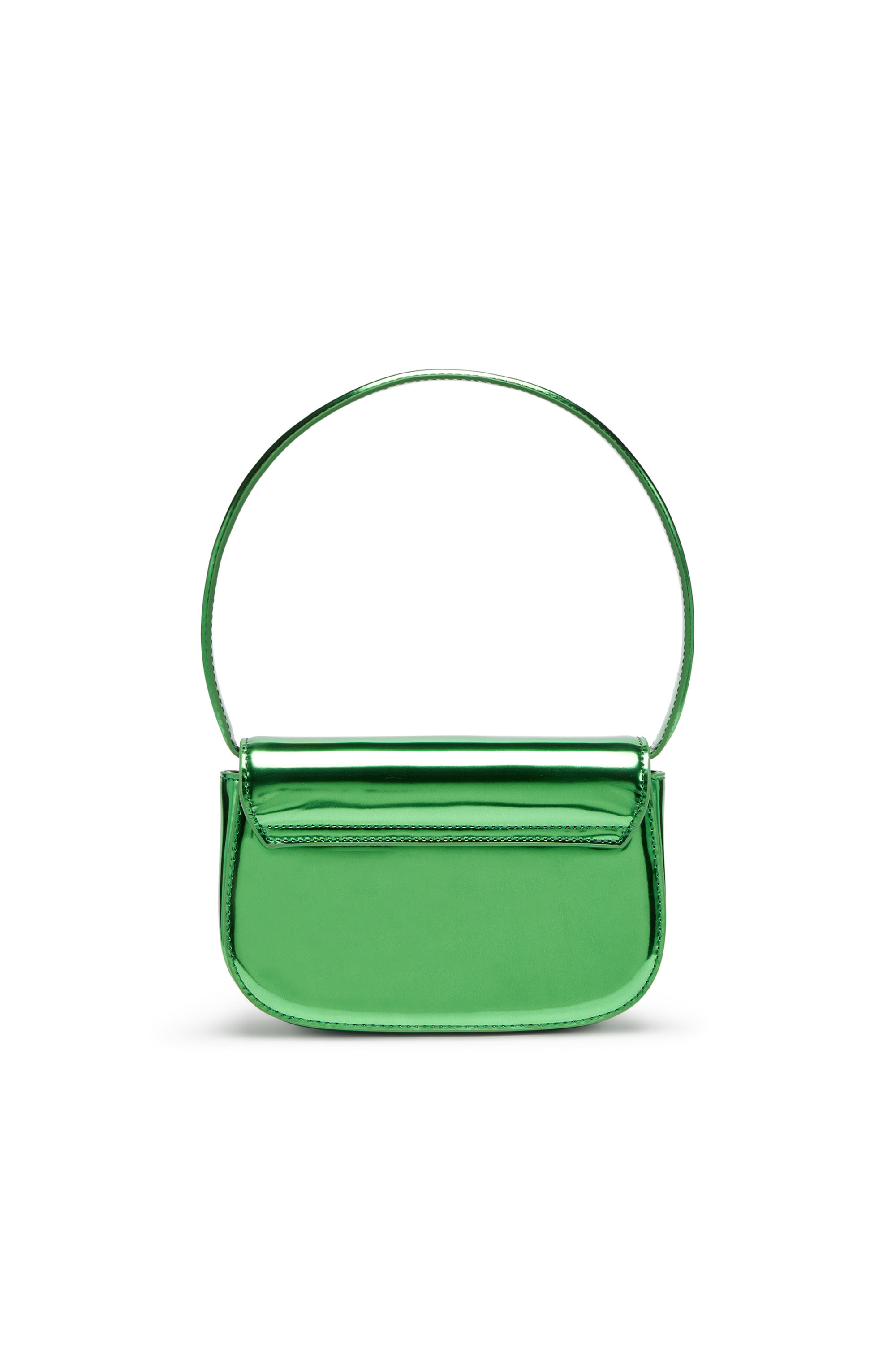 Diesel - 1DR, 1DR-Sac iconique &agrave; bandouli&egrave;re en cuir effet miroir Femme in Vert - 3