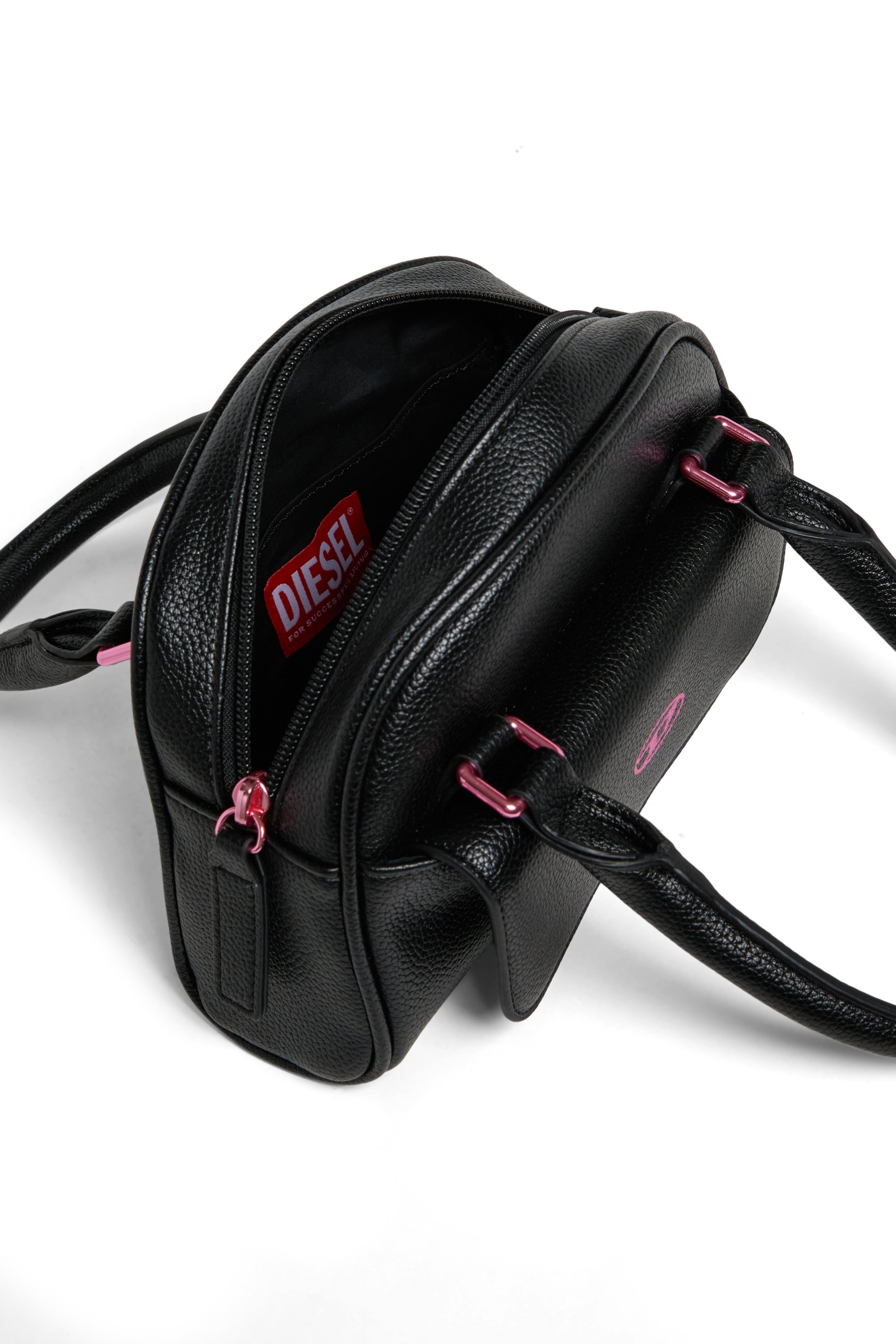 Diesel - WREDY, WREDY - Sac en tissu enduit grain&eacute; Femme in Noir - 4