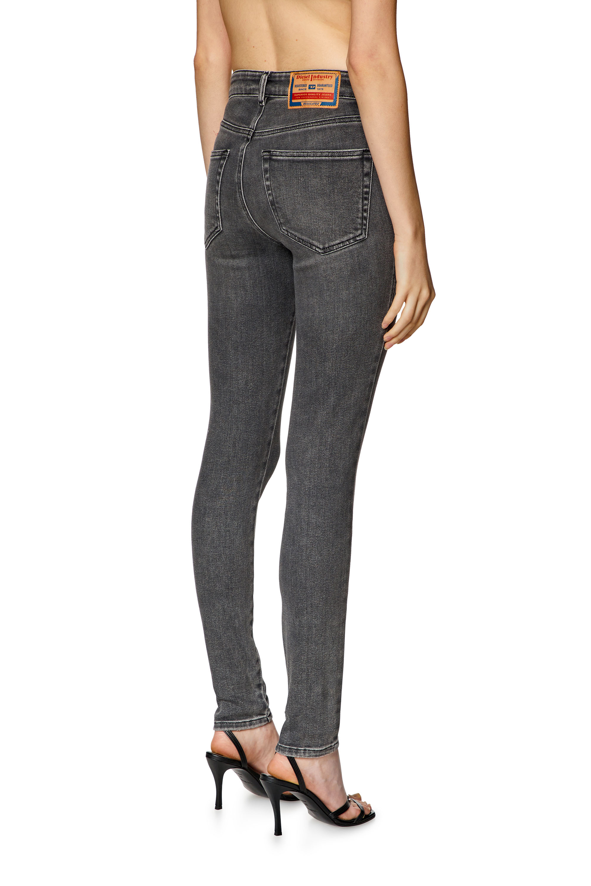 Diesel - Woman's Skinny Jeans 2017 Slandy 09H86, Black/Dark grey - 3