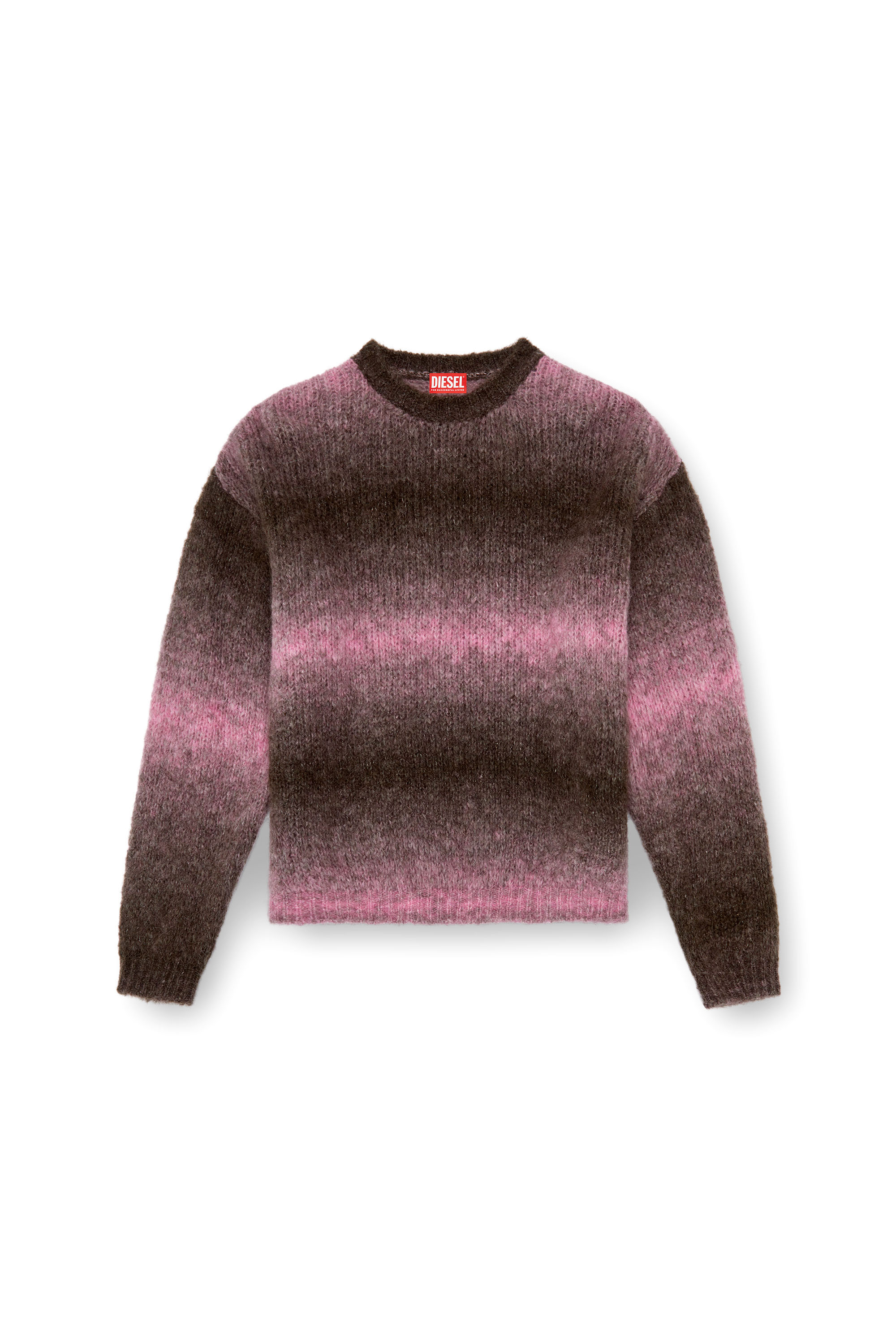 Diesel - K-RASTA, Pull effet dégradé en mélange d'alpaga Homme in Violet - 3