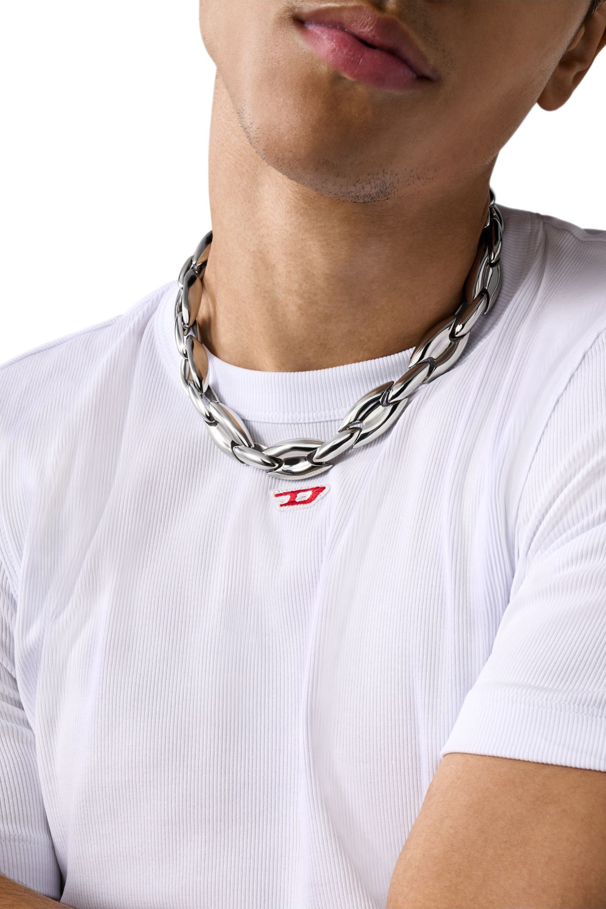 Diesel - DX1586040 JEWEL, Collier chaîne en acier inoxydable Mixte in Gris argenté - 3