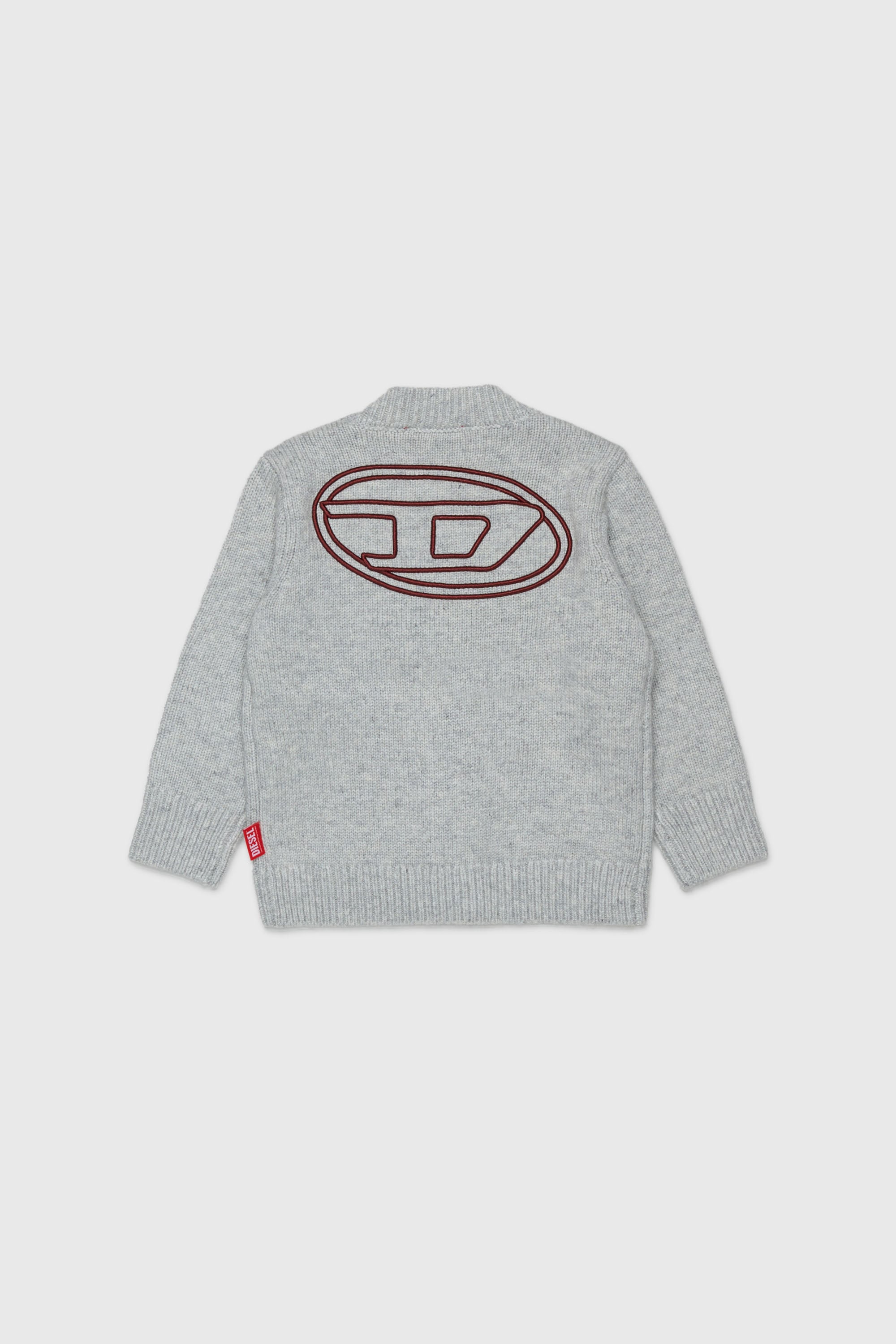 Diesel - KOLYB, Cardigan enrichi de cachemire avec grand Oval D Homme in Gris - 2