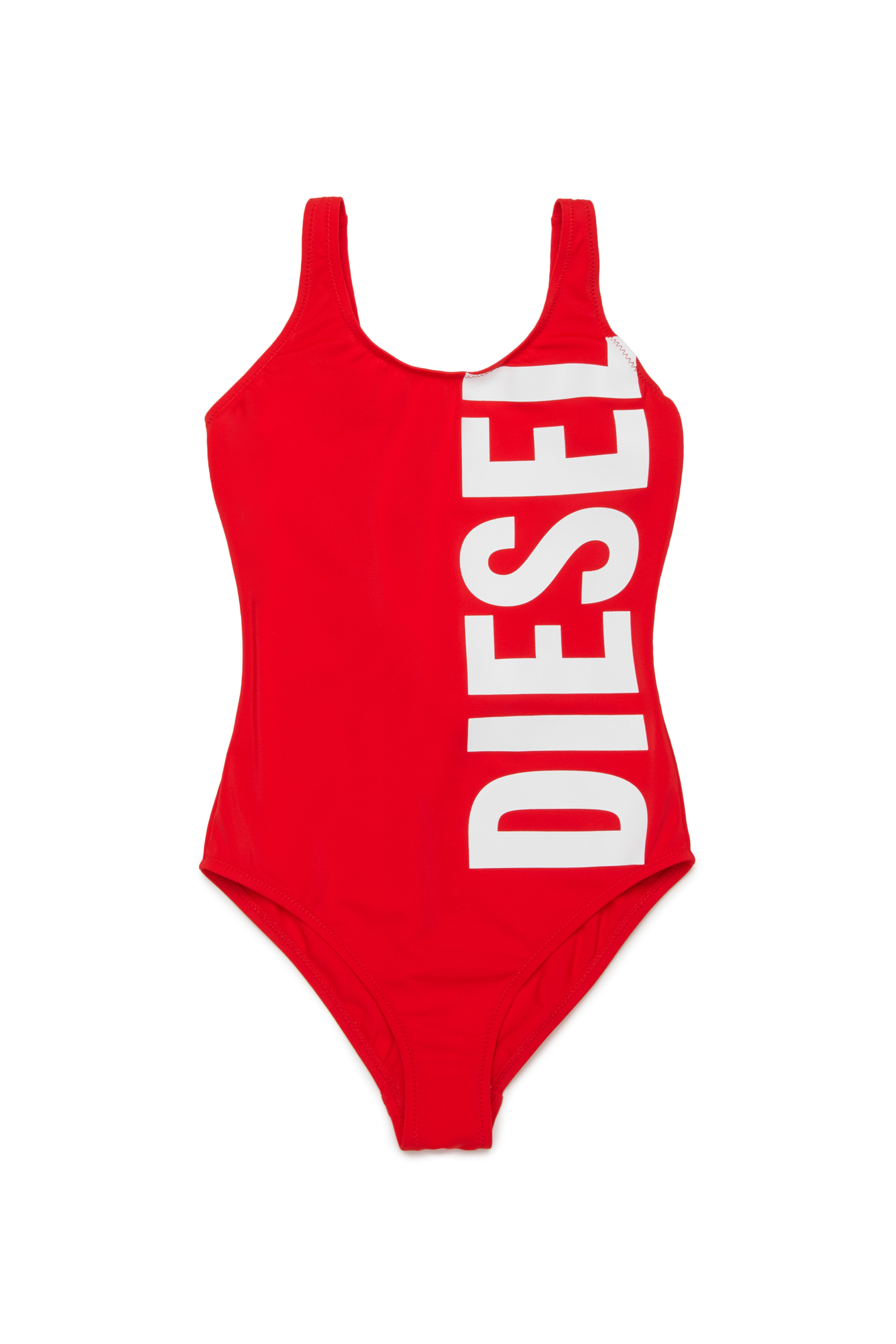 Diesel - MIDELY, Maillot de bain uni avec maxi logo Femme in Rouge - 1