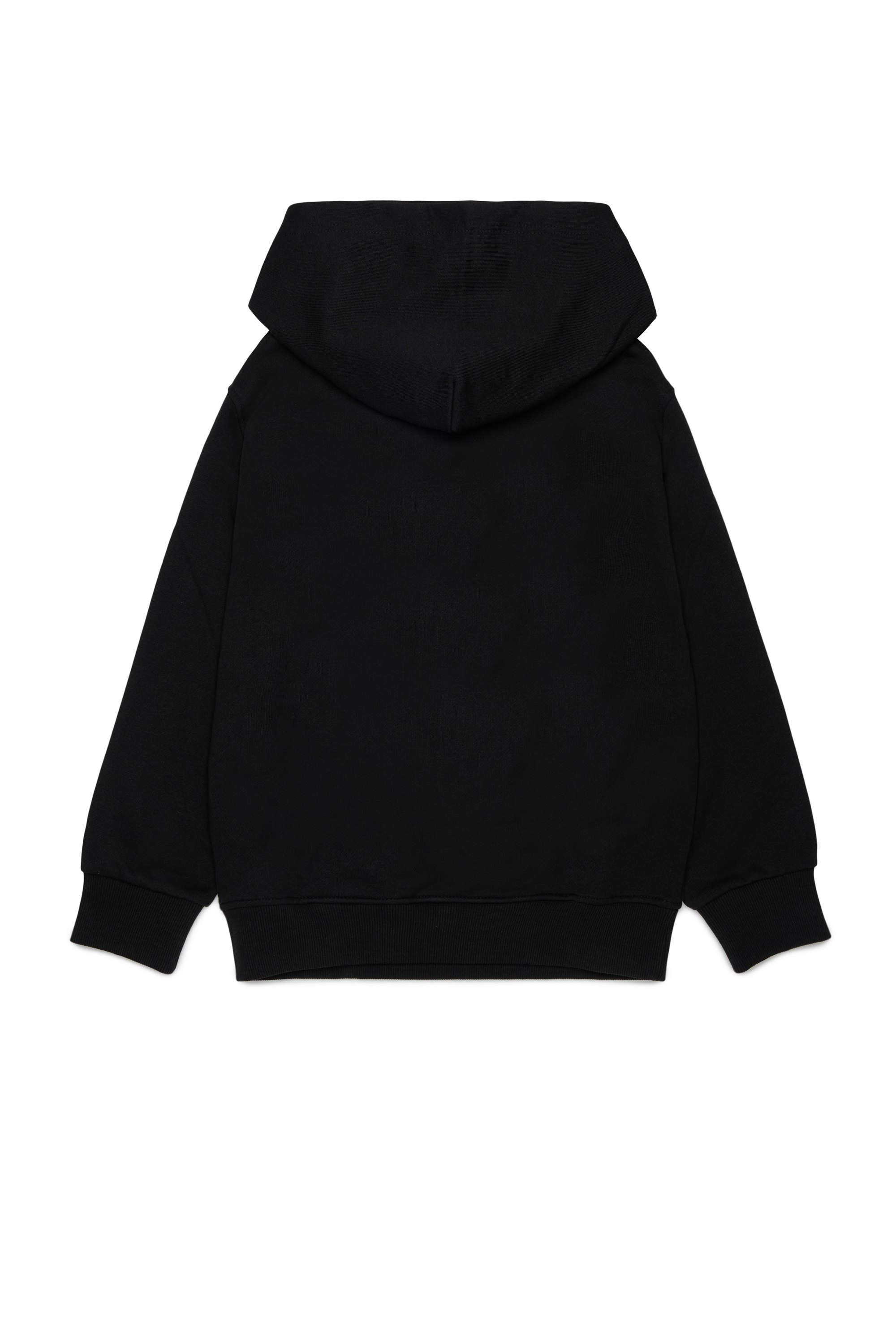 Diesel - SVELLYHOOD OVER, Sweat &agrave; capuche avec imprim&eacute; Oval D bicolore Homme in Noir - 2