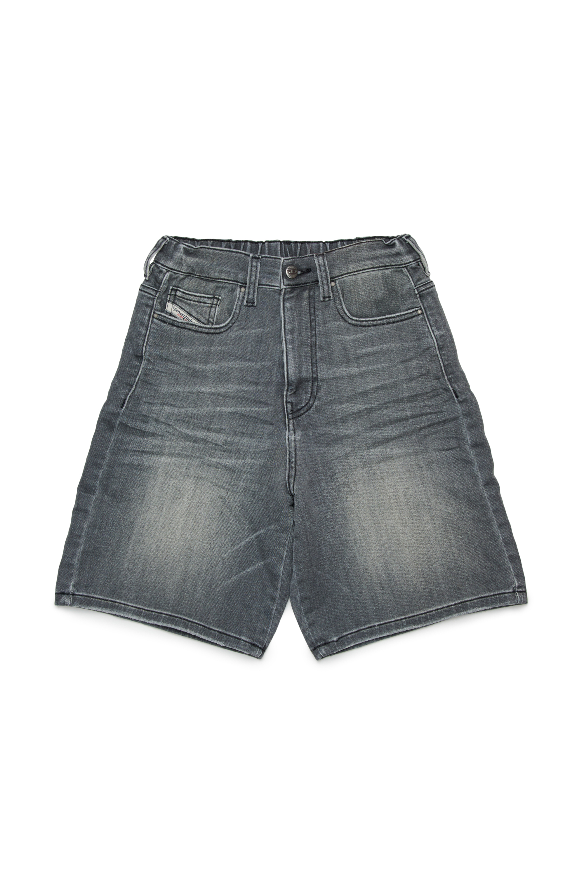 Diesel - PROXI JJJ, Shorts JoggJeans avec effet us&eacute; Homme in Noir - 1