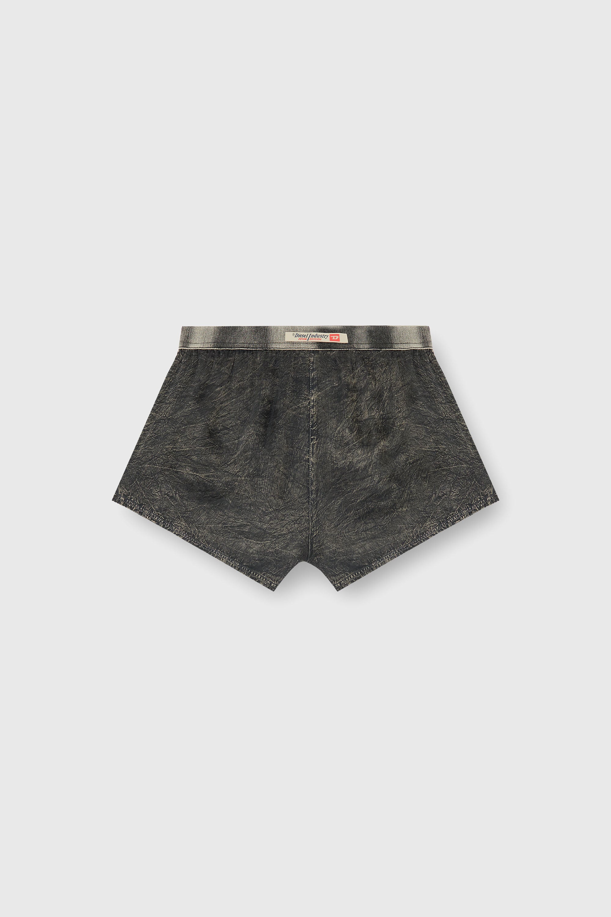 Diesel - SURYA-DNM, Short en viscose fluide trait&eacute;e Femme in Gris - 2