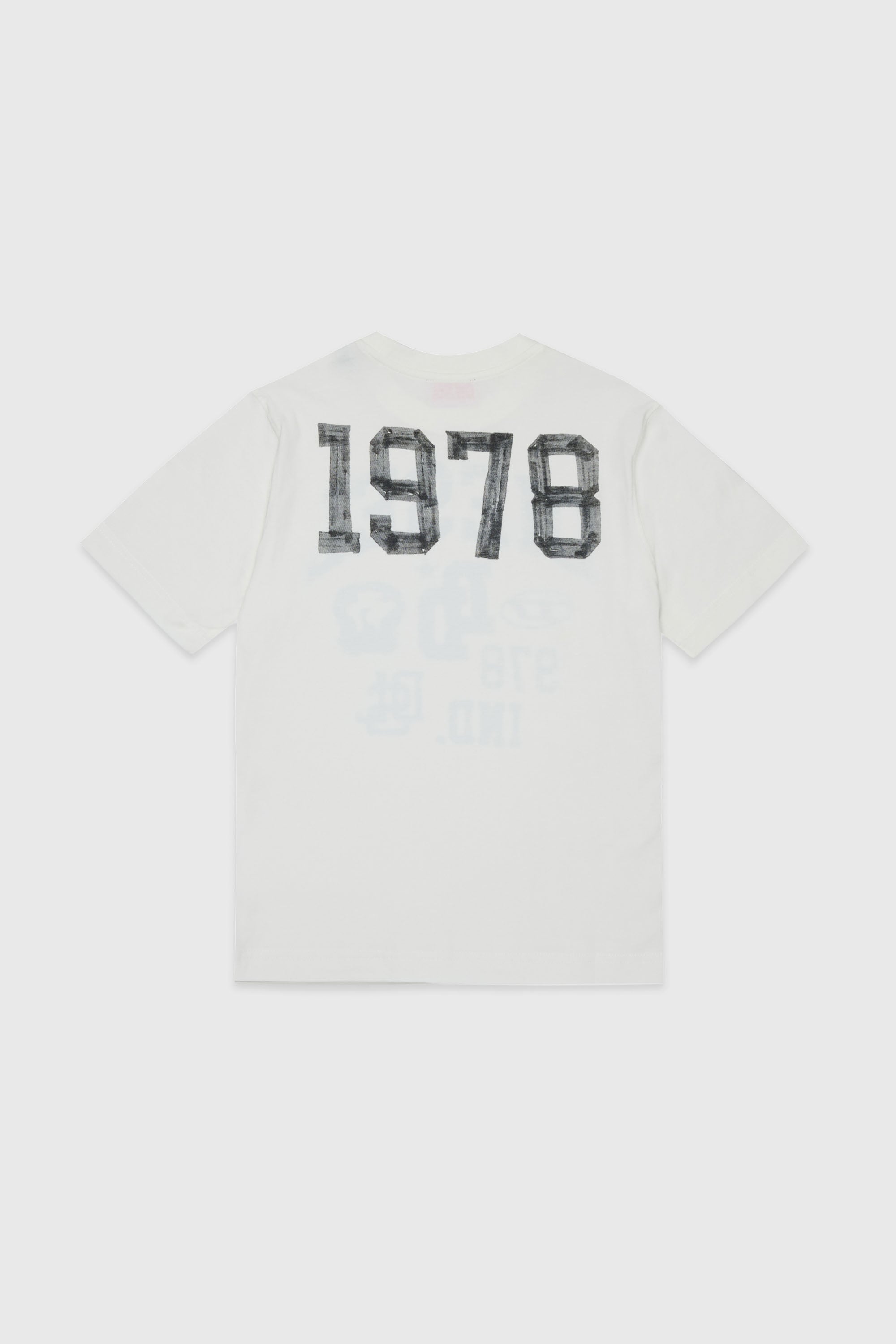 Diesel - TBAND OVER, T-shirt en coton avec motifs varsity Homme in Blanc - 2