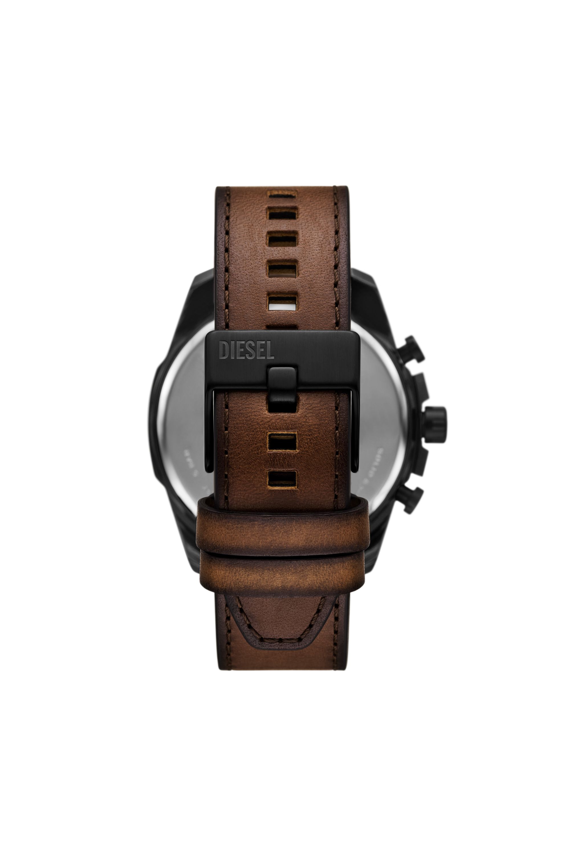Diesel - DZ4692 WATCH, Montre Mega Chief Slim en cuir brun Homme in Marron - 2