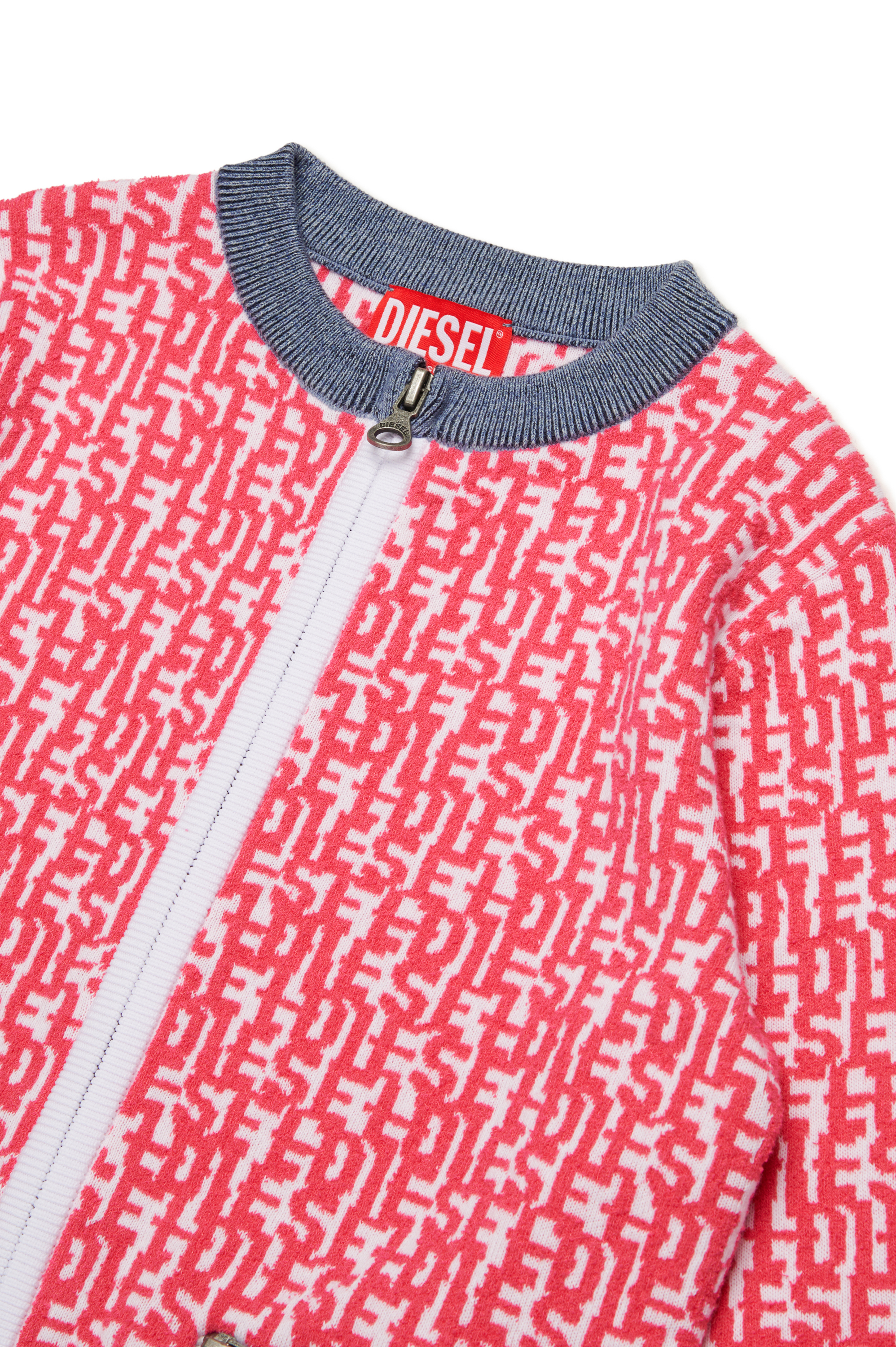 Diesel - KALLORCA, Cardigan en jacquard Monogram Femme in Rose - 3