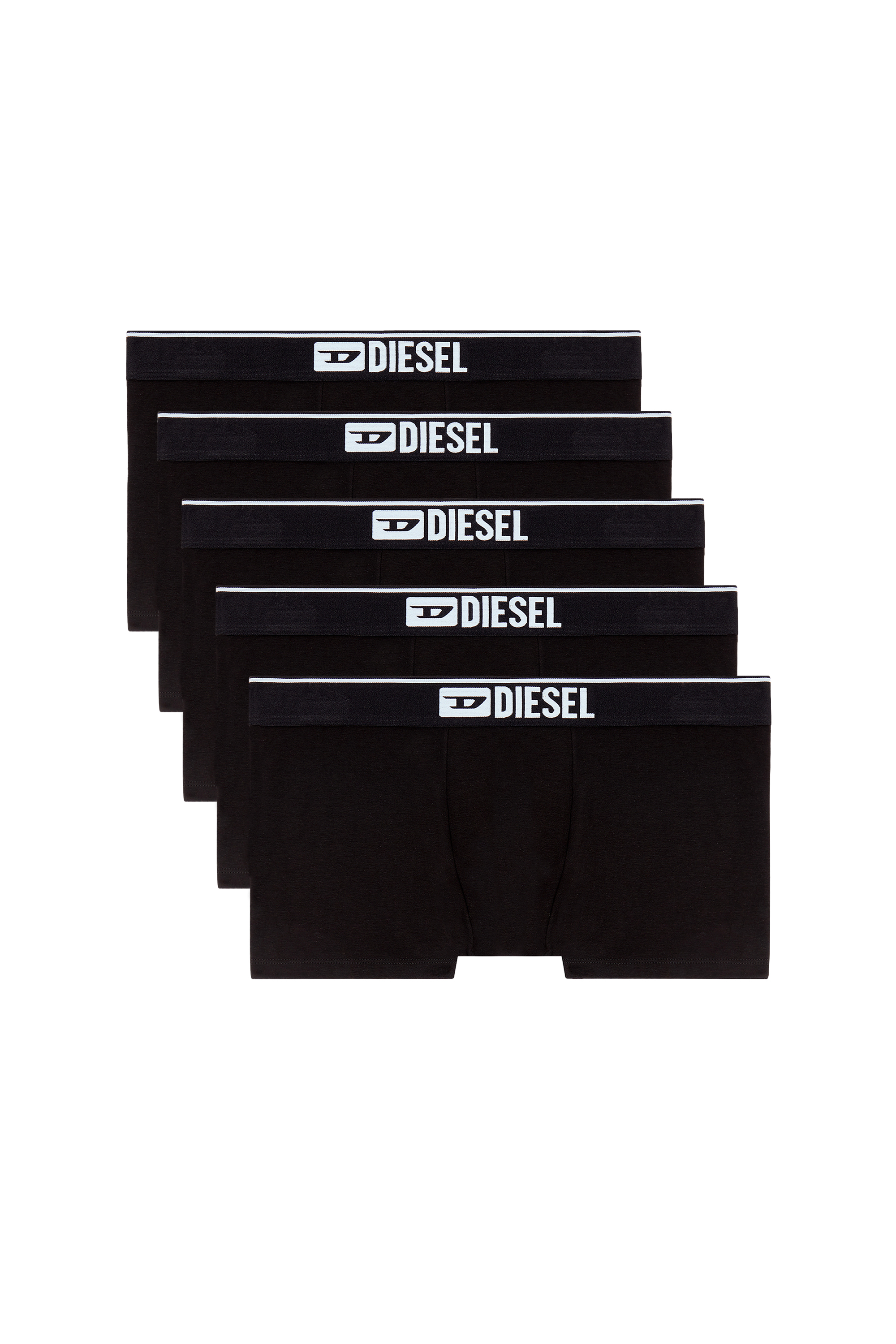 Diesel - UMBX-DAMIENFIVEPACK, Lot de cinq boxers couleur unie Homme in Noir - 2
