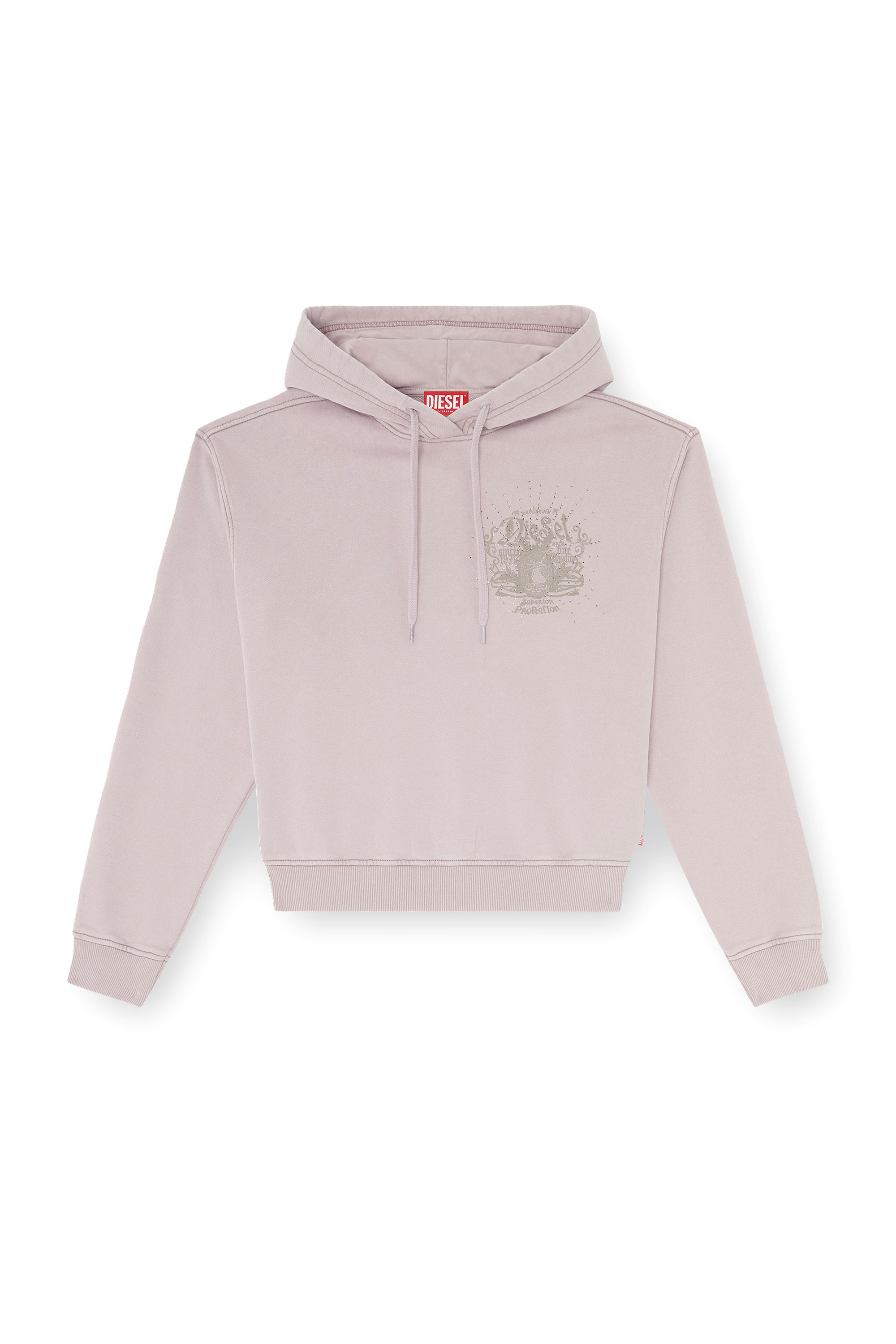 Diesel - F-PHOENY, Sweat &agrave; capuche avec imprim&eacute;s et clous strass Femme in ToBeDefined - 2