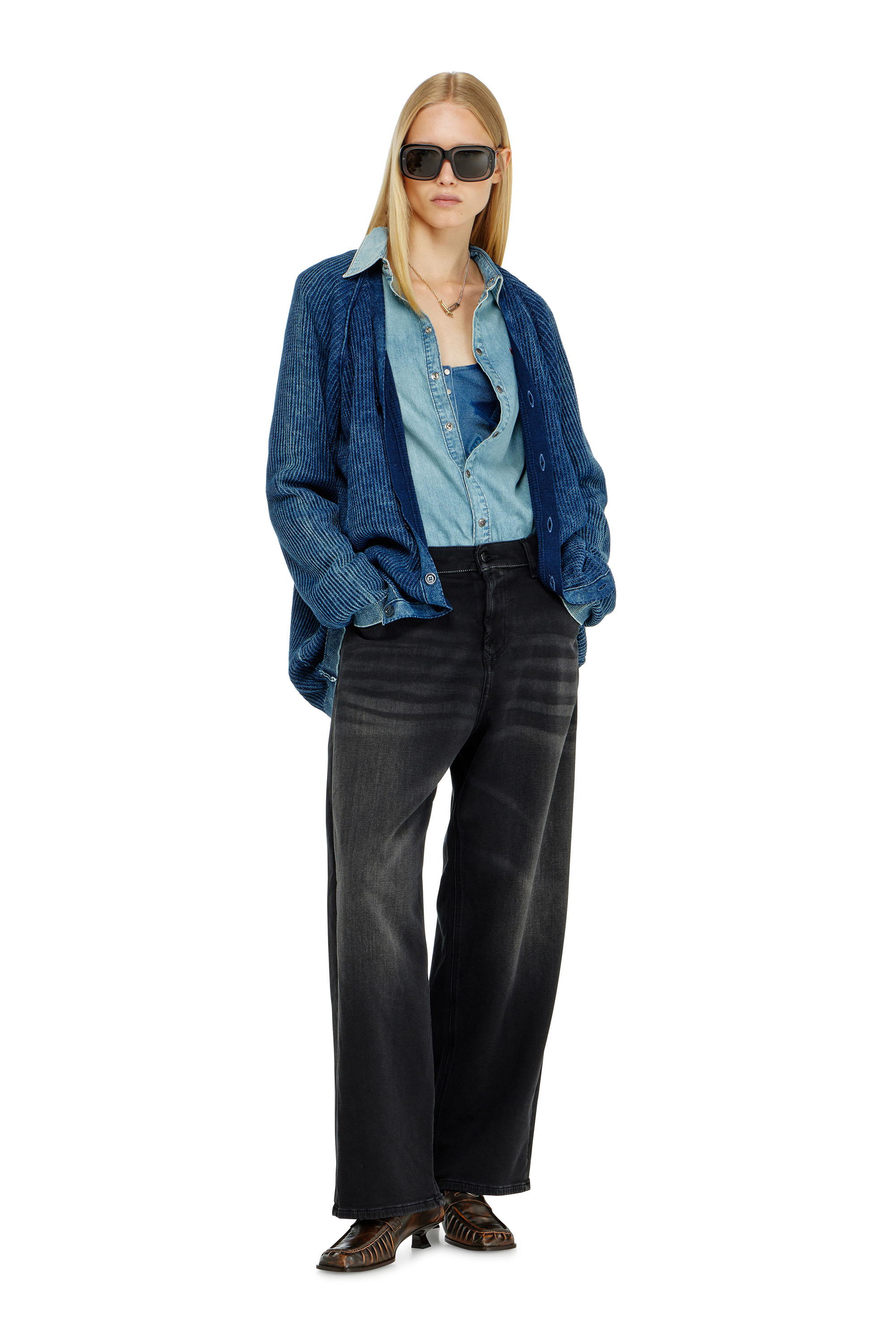 Diesel - Relaxed 2097 D-Enim-M Joggjeans&reg; 09P90 Mixte, Noir/Gris fonc&eacute; - Image 1