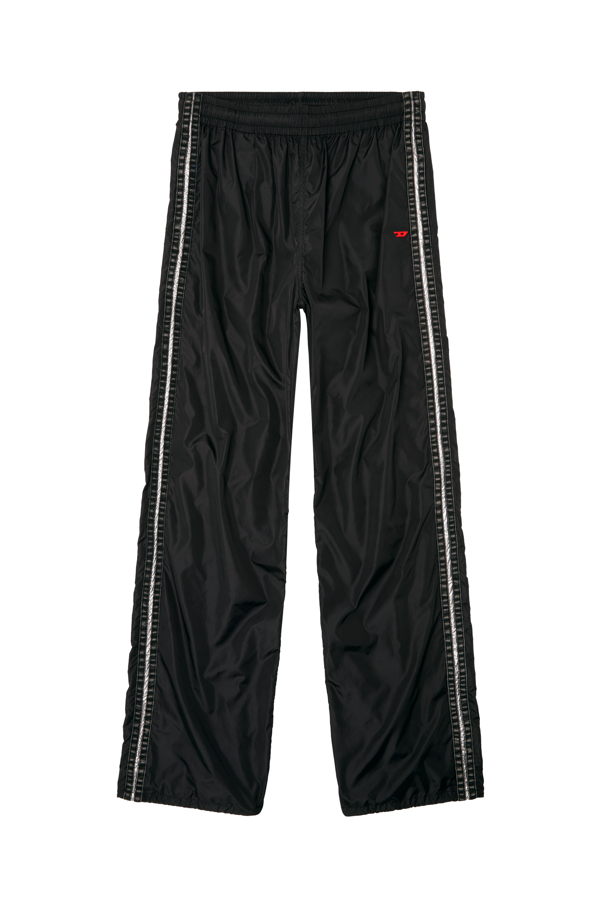 Diesel - P-CARON, Pantalon de survêtement en nylon avec bandes latérales Homme in Noir - 3