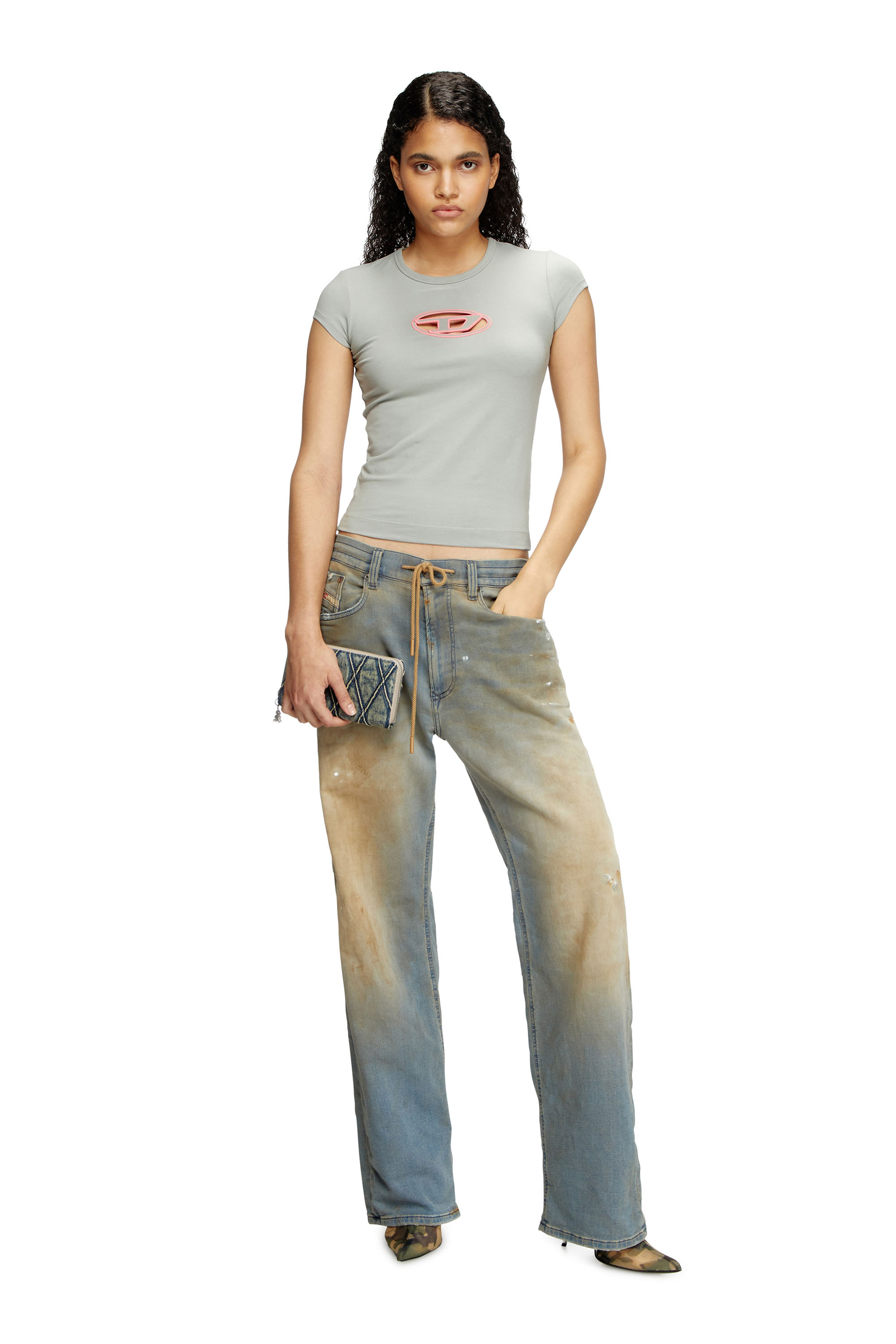 トップス DIESEL T-ANGIE XS T-ANGIE｜ウィメンズ｜ロゴTシャツ ｜ブラック｜ディーゼル