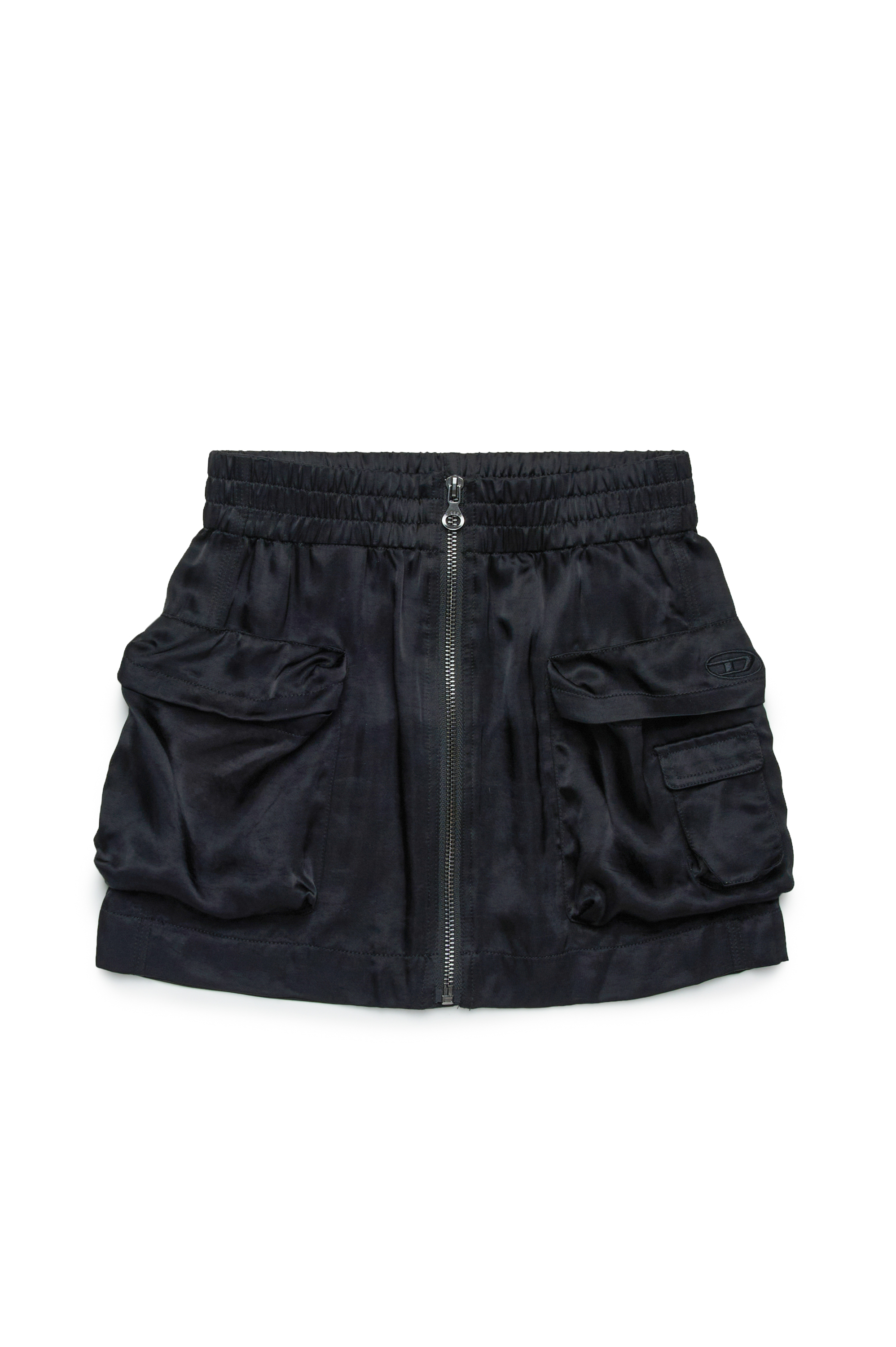 Diesel - GOMIRTYS, Jupe cargo brillante Femme in Noir - 1