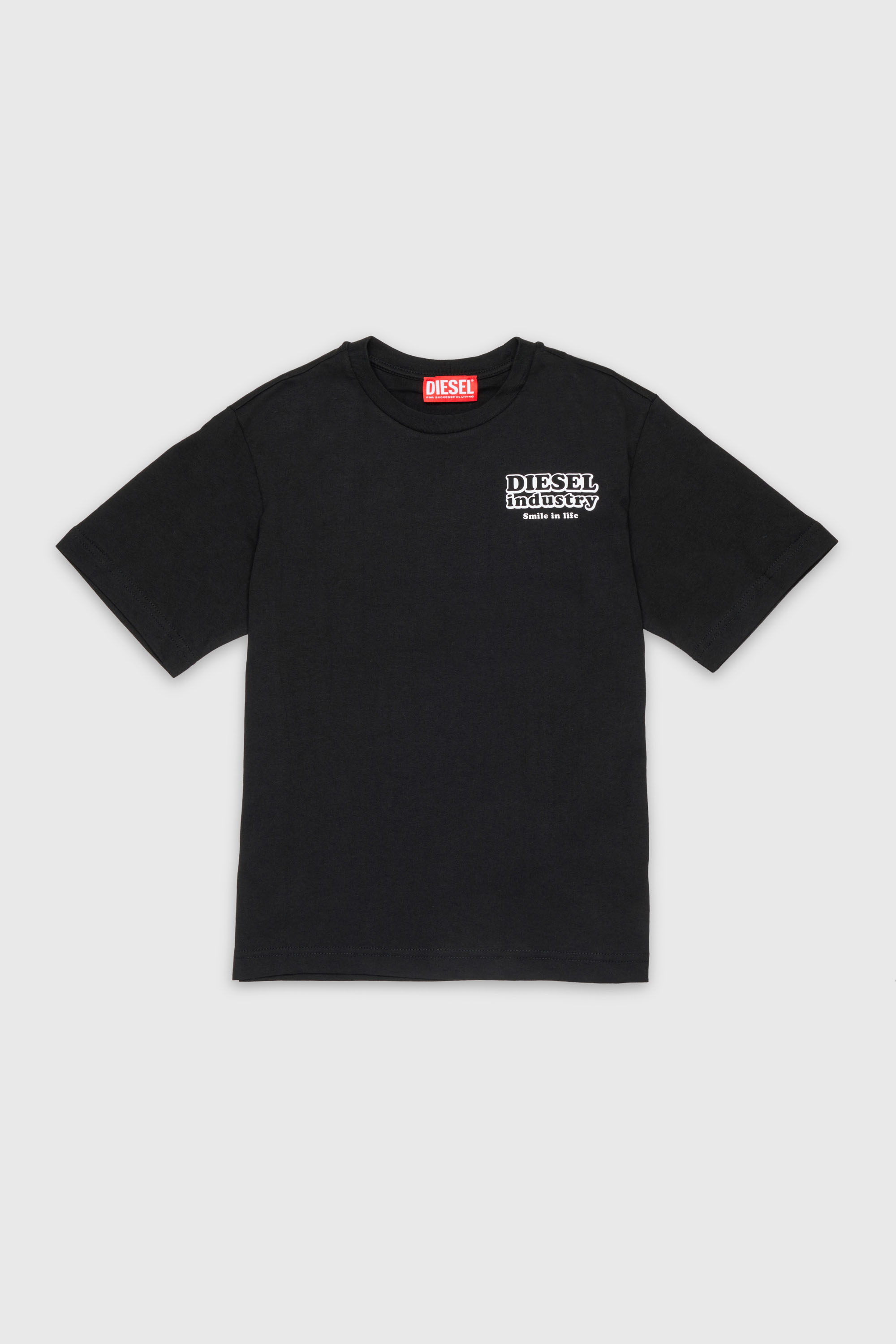 Diesel - TLODIM OVER, T-shirt avec imprim&eacute; Diesel Industry Homme in Noir - 1