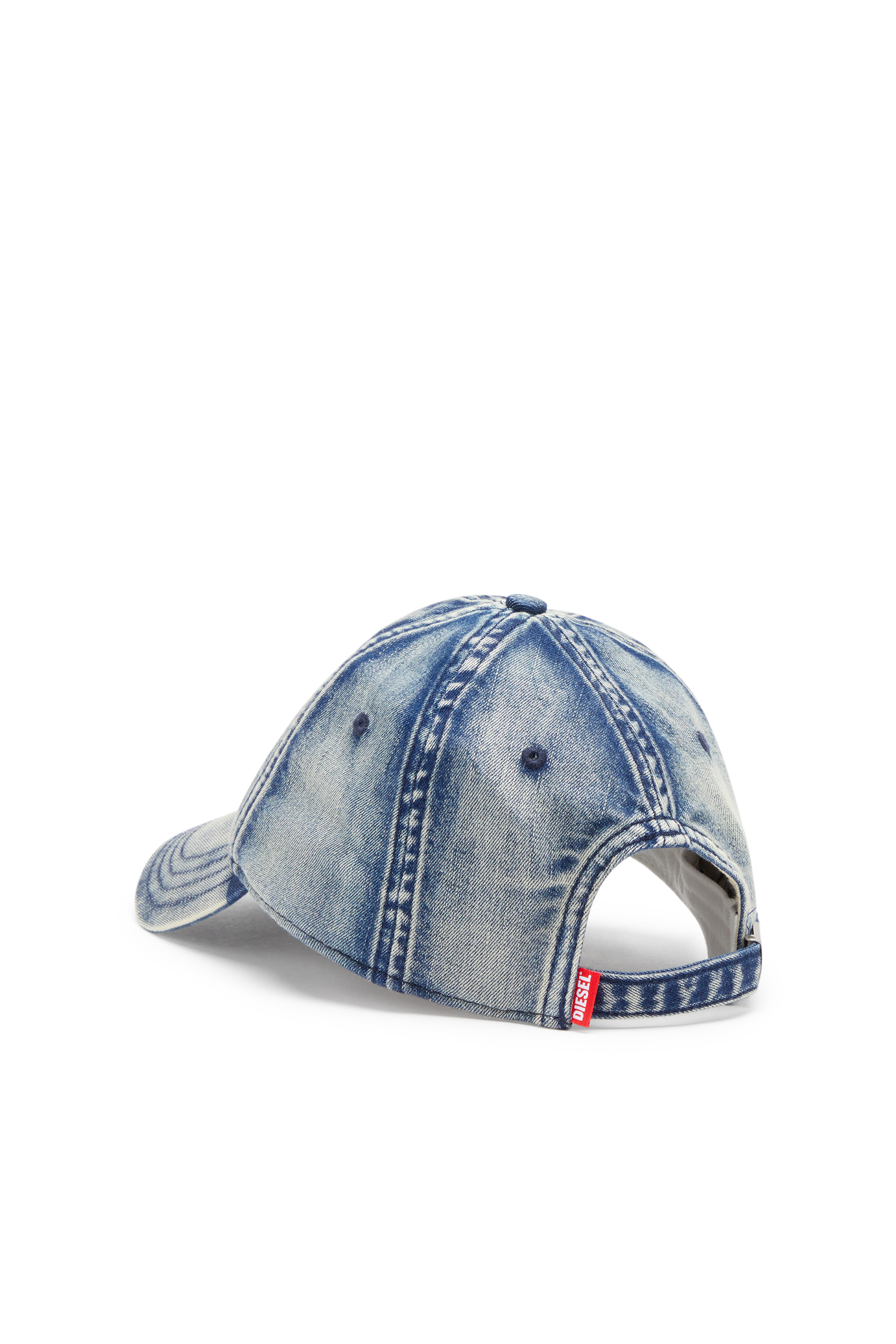 Diesel - C-GABLE, Man's Baseball cap in treated denim in Blue - 2