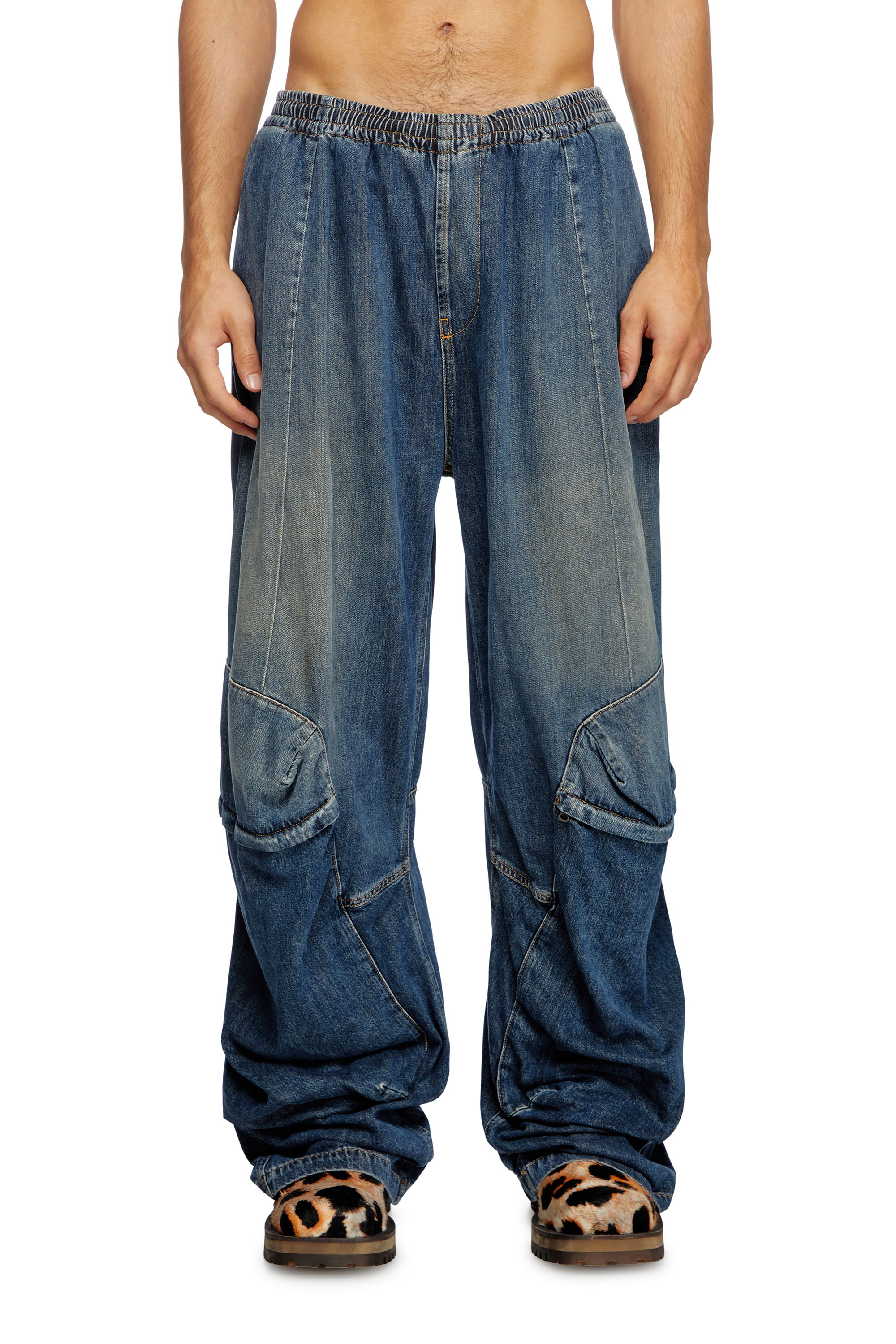 Diesel - Straight Jeans D-Para 09L14 Mixte, Bleu moyen - Image 2