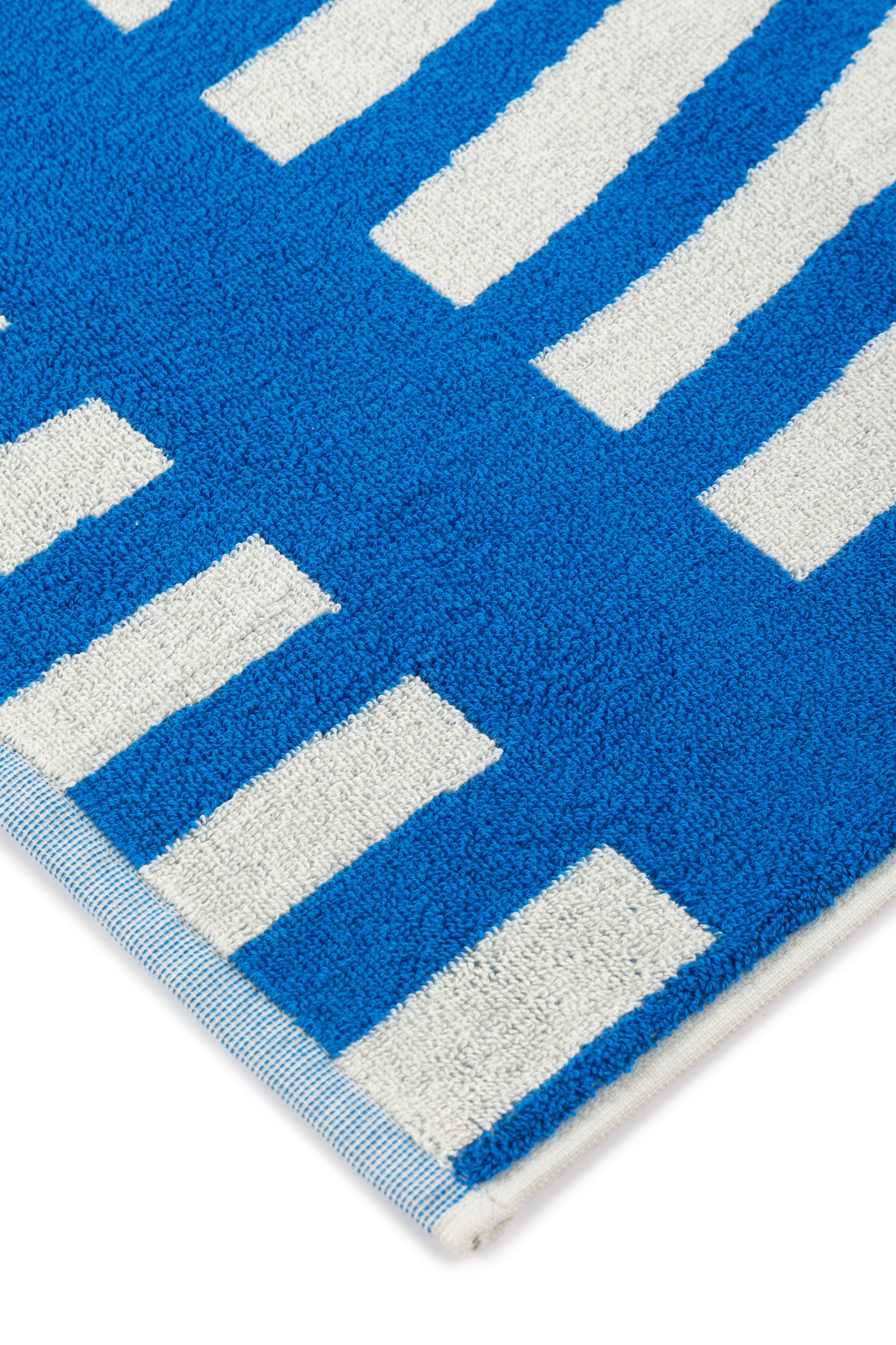 Diesel - 1018164 STRIPES GREY/BLUE TOWEL, Serviette &eacute;ponge 100x180 cm Mixte in Bleu - 2
