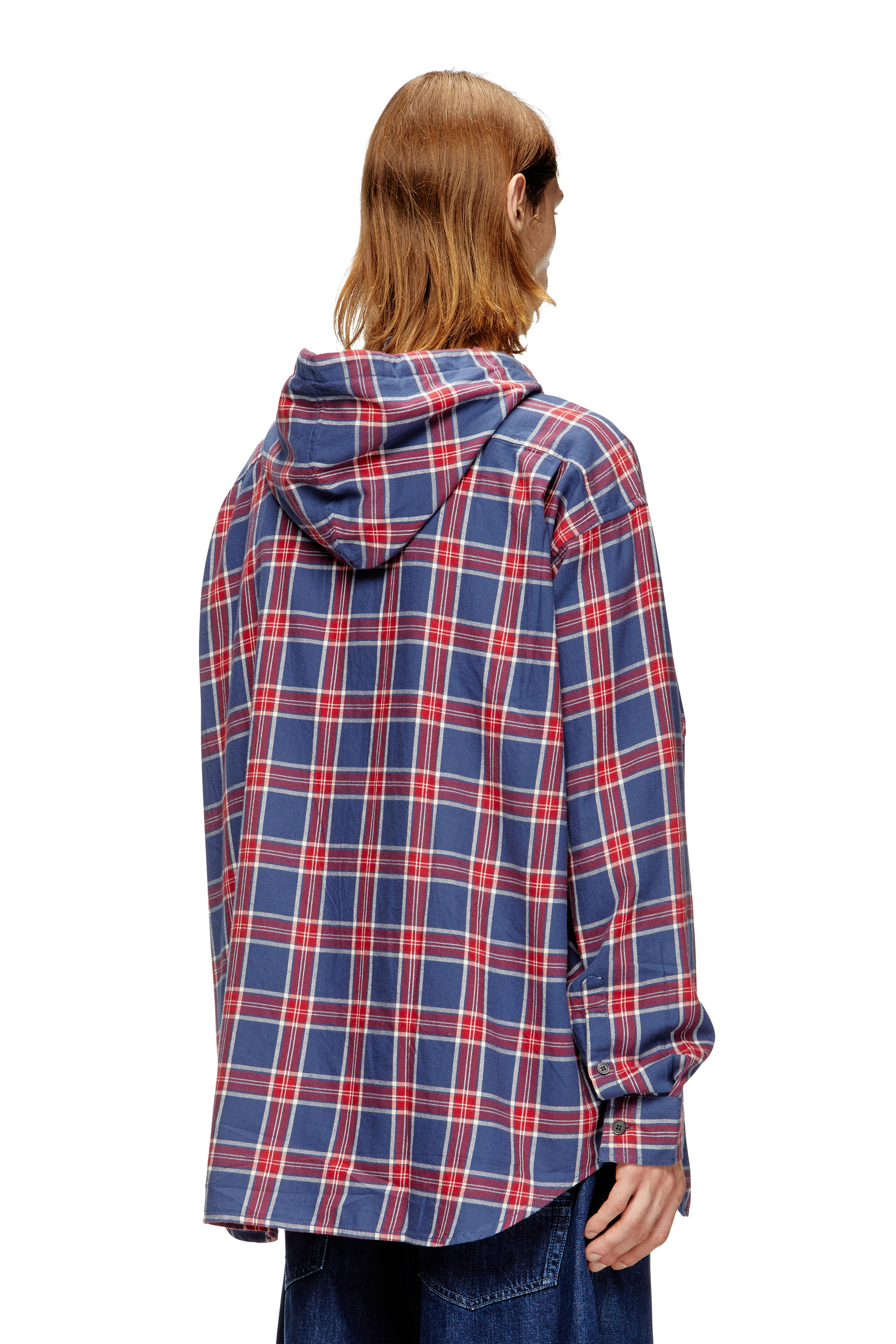 Diesel - S-DEWNY-HOOD-AJFI, Chemise à capuche en coton avec broderie 3D Homme in Polychrome - 4