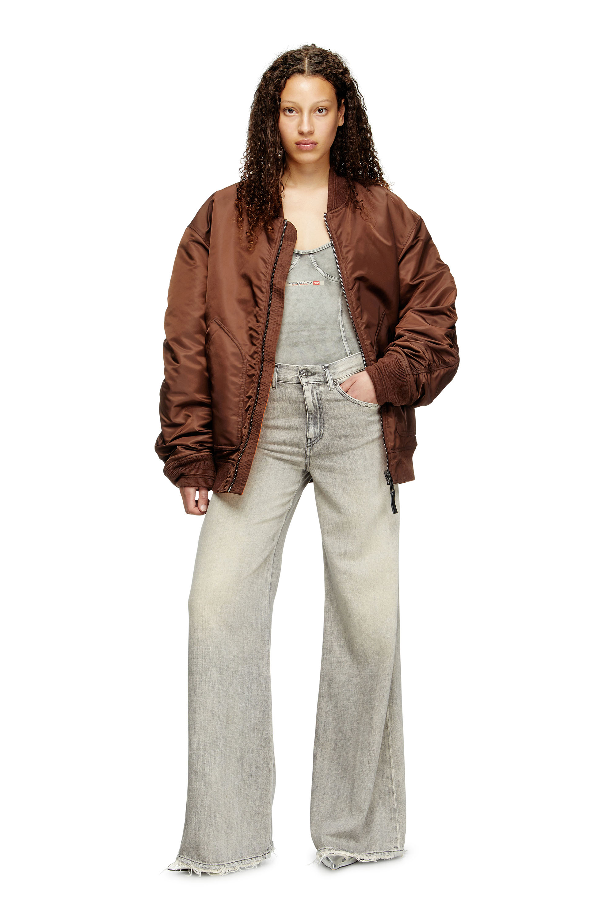 Diesel - Flare Jeans 1978 D-Akemi 068RU Femme, Gris - Image 1