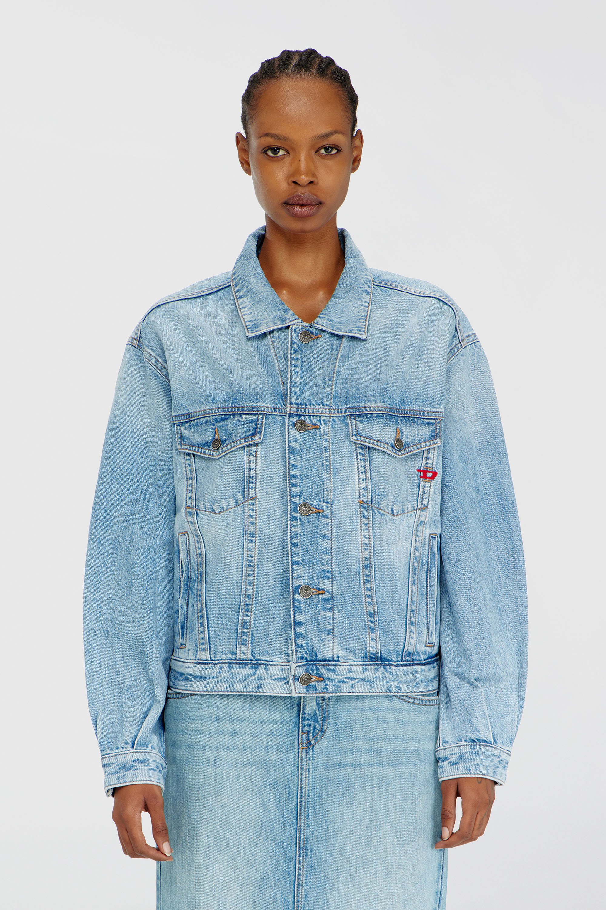 Diesel - D-RANGER, Veste trucker en denim Mixte in Bleu - 6