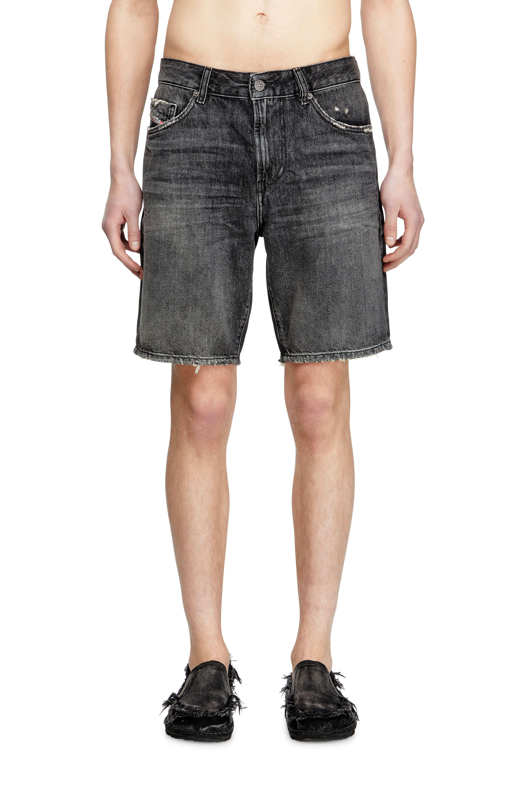Diesel - D-FIN, Short slim en denim Homme in Noir - 3