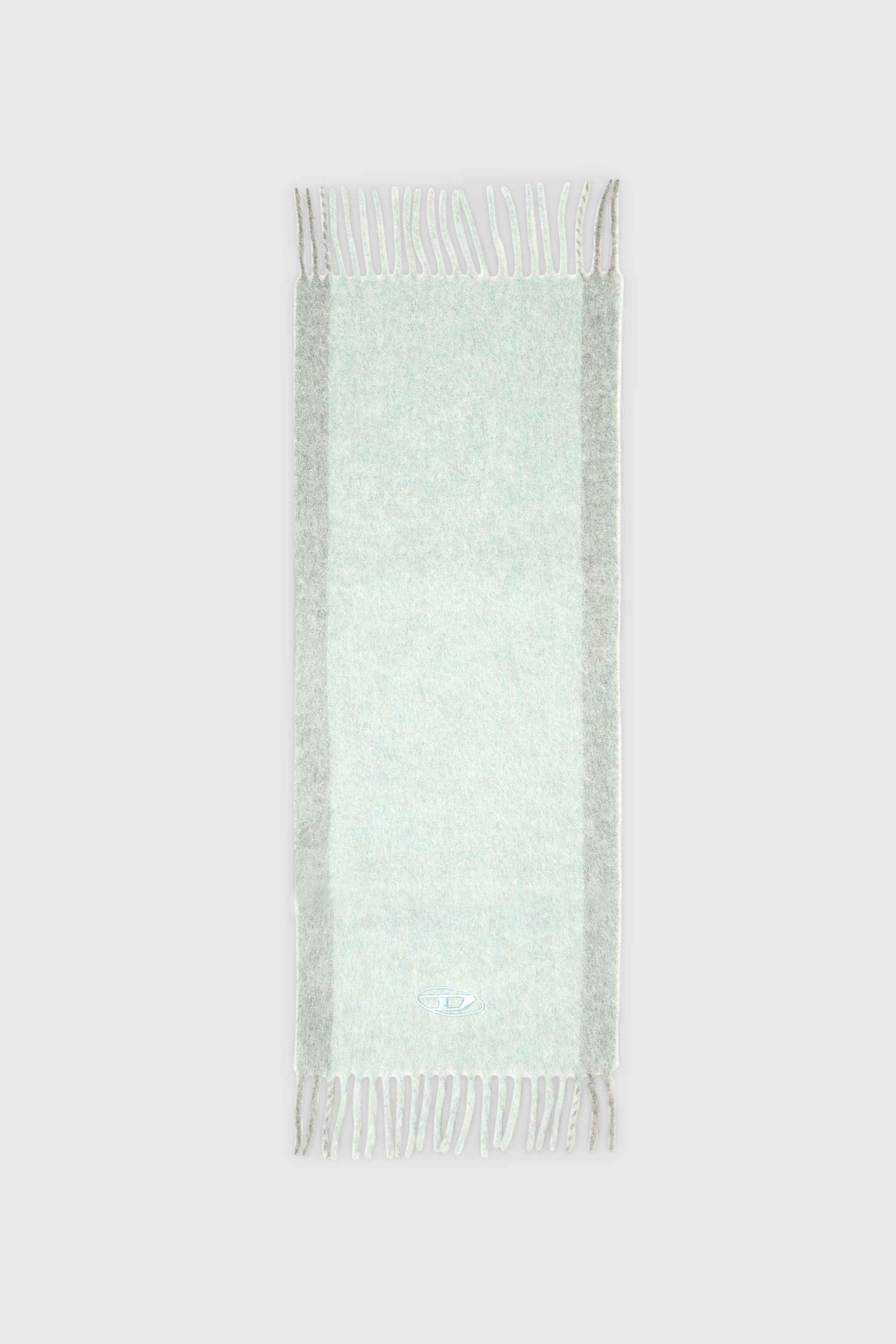 Diesel - S-OLID, &Eacute;charpe en m&eacute;lange de laine avec rayures contrast&eacute;es Homme in Vert - 2