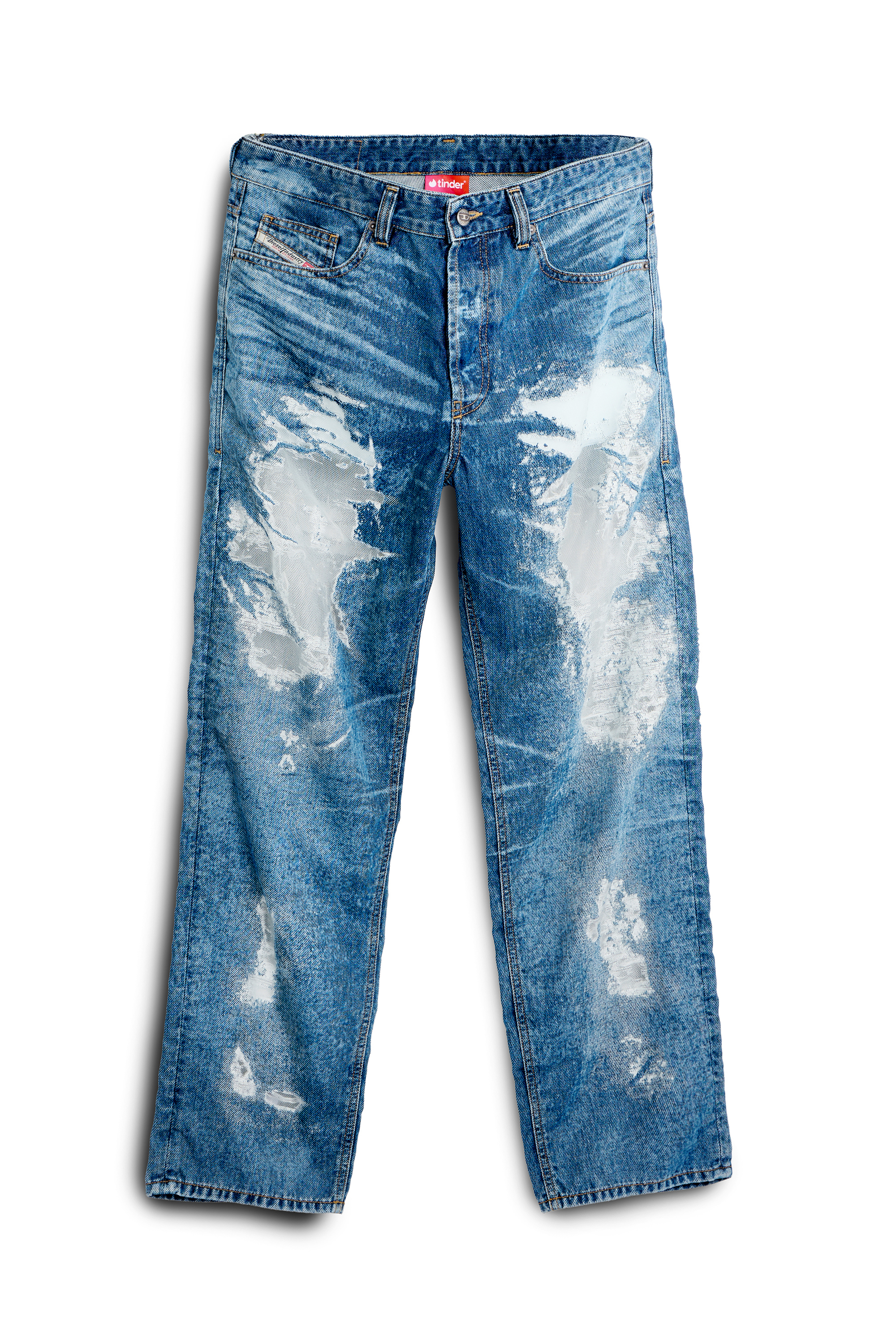 Diesel - Regular Jeans 2024 D-Macs 068ZH Homme, Bleu moyen - Image 2
