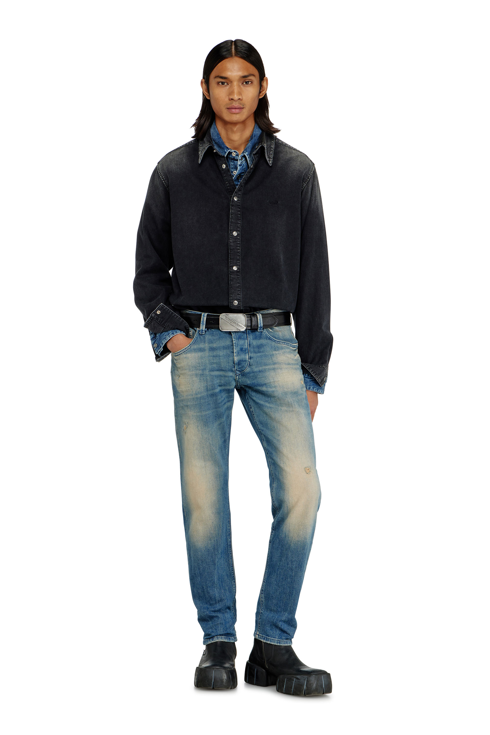 Diesel - Regular 2030 D-Krooley Joggjeans&reg; 068XU Homme, Bleu Fonc&eacute; - Image 3