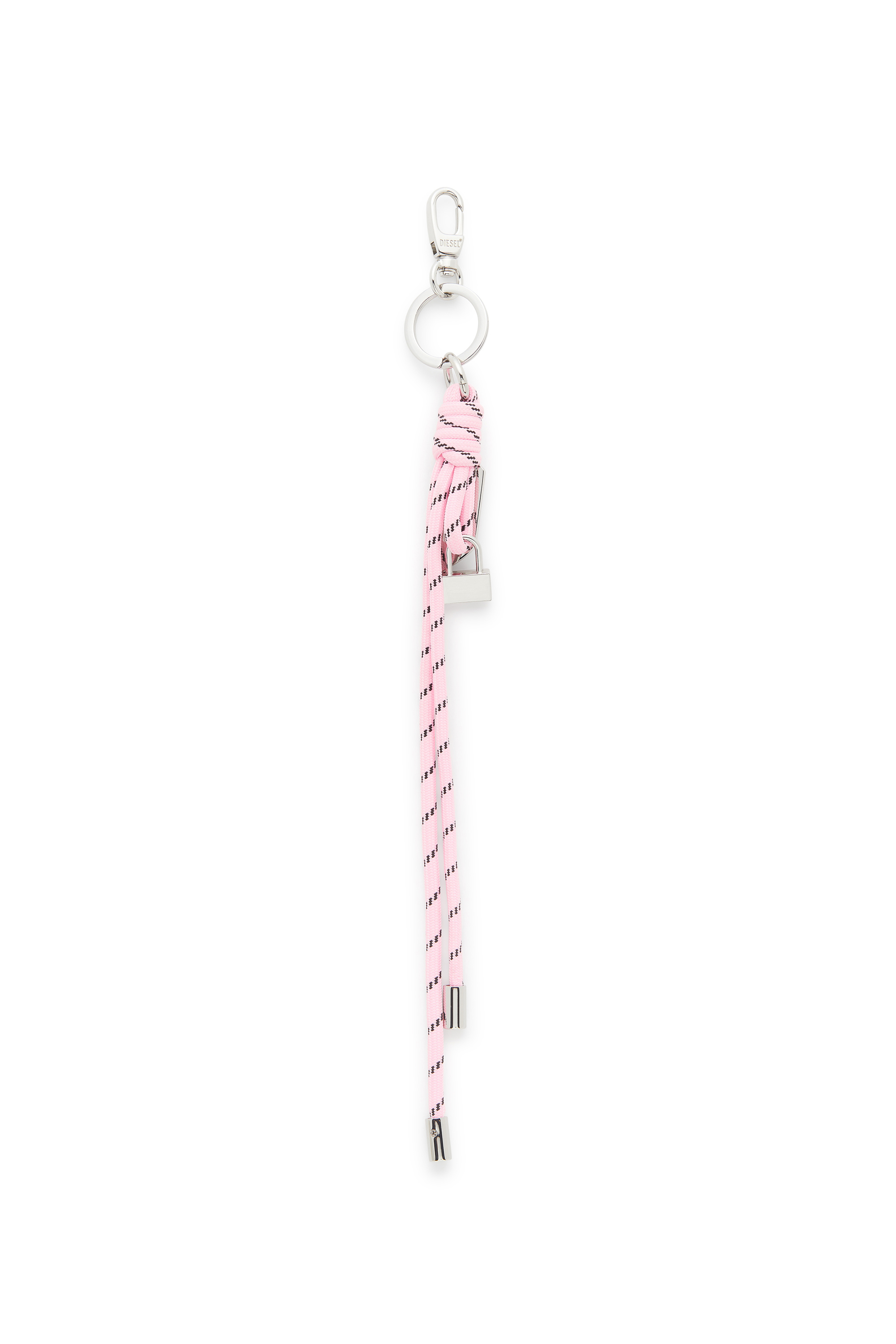 Diesel - ROPE II, Breloque en m&eacute;tal et corde avec pendentif Diesel Mixte in Rose - 2