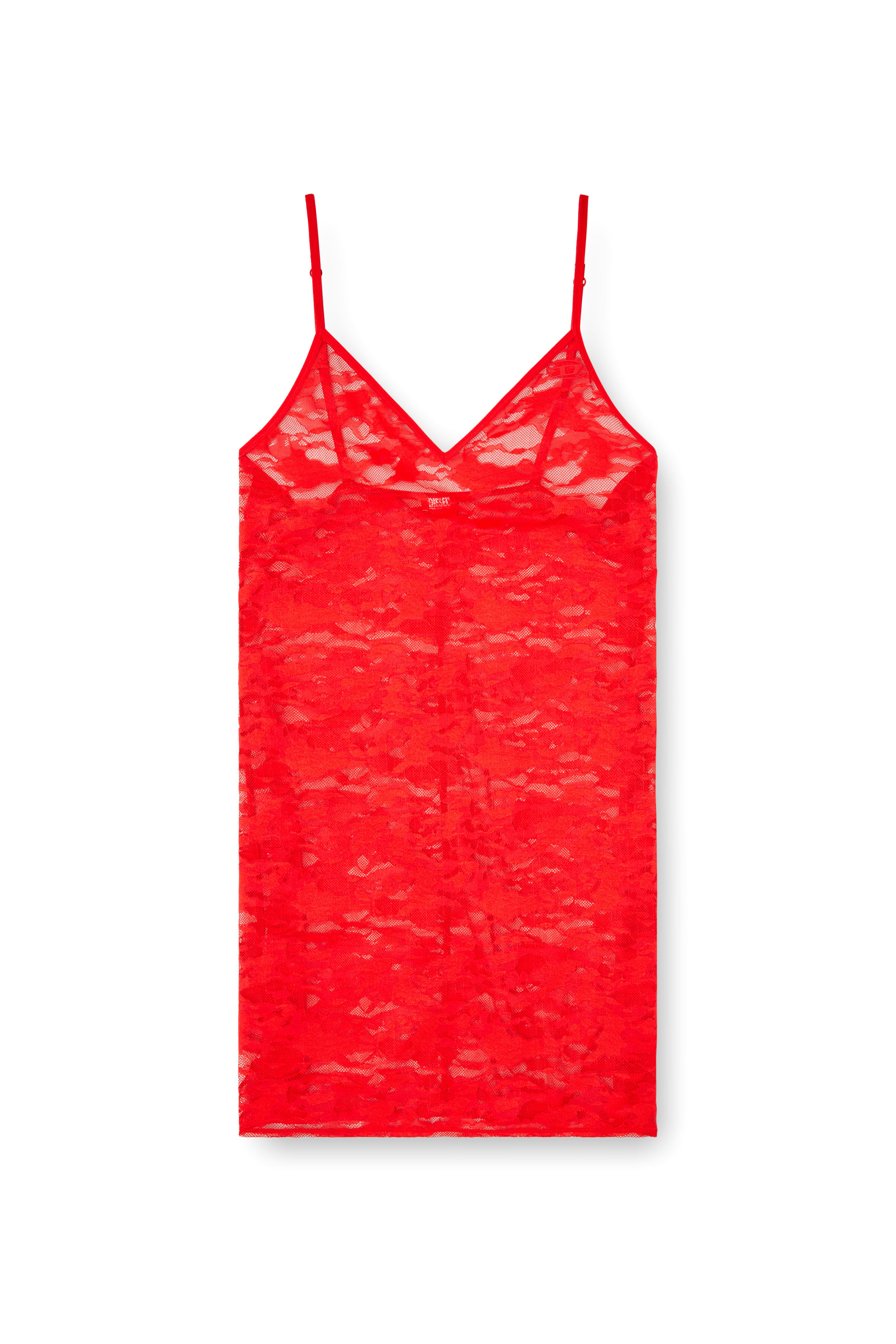 Diesel - LAYLA-UTLT, Combinaison en dentelle avec bretelles réglables Femme in Rouge - 4