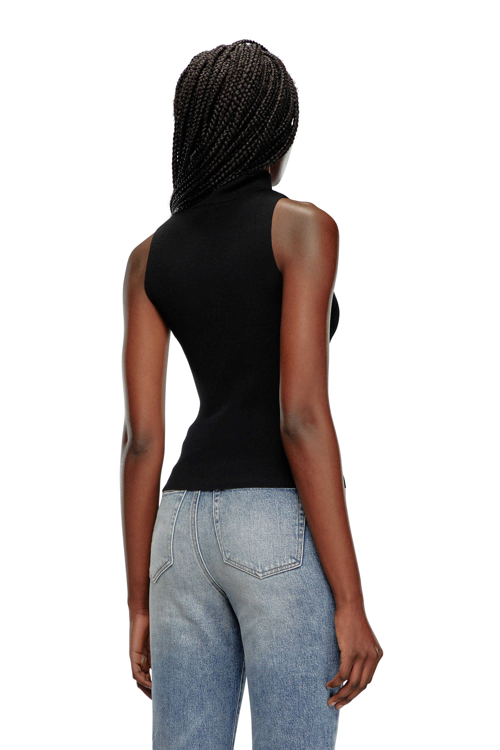 Diesel - M-ONERVAX-TOP, Top à col roulé en maille côtelée Femme in Polychrome - 4