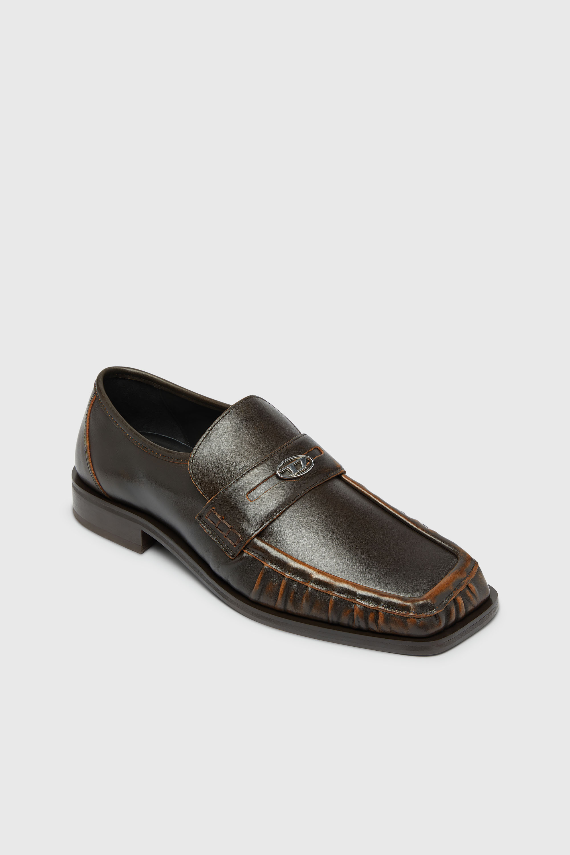 Diesel - D-AMBER LOAFER, D-Amber - Mocassins Penny en cuir Homme in Marron - 6