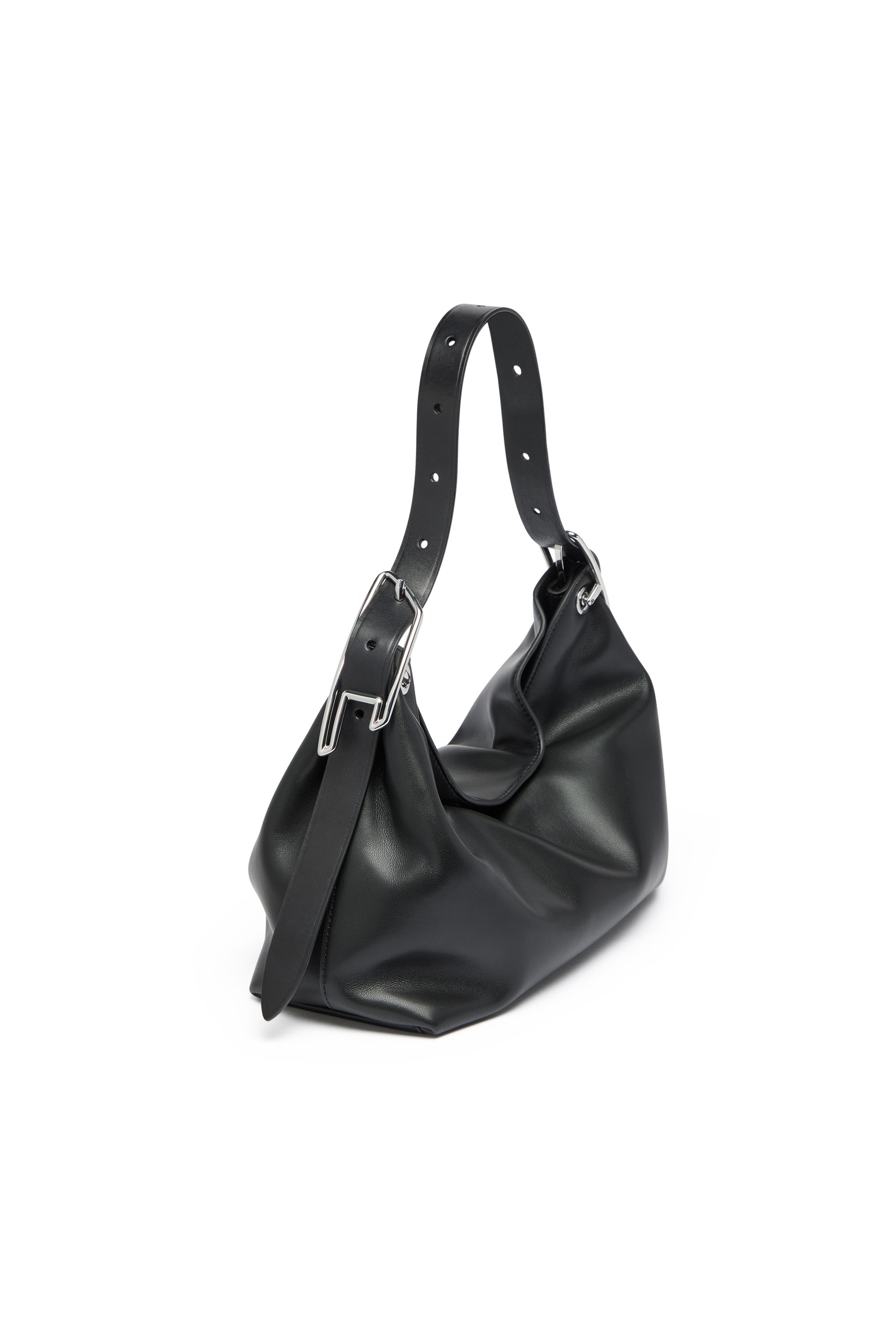 Diesel - D-LINE HOBO S, D-Line-Sac &agrave; bandouli&egrave;re en cuir Femme in Noir - 2