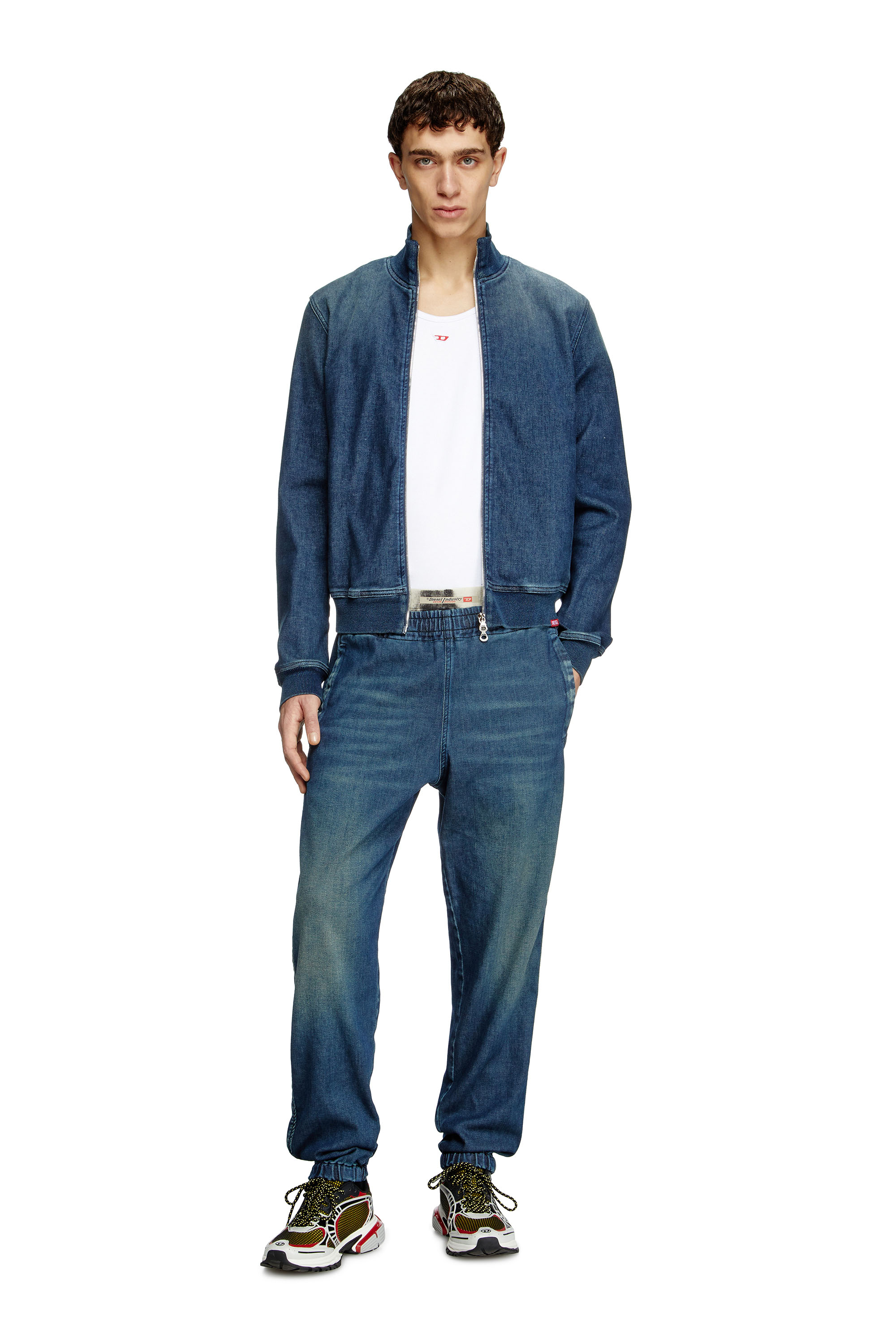 Diesel - Slim D-Labb Track denim 09L75 Mixte, Bleu moyen - Image 2