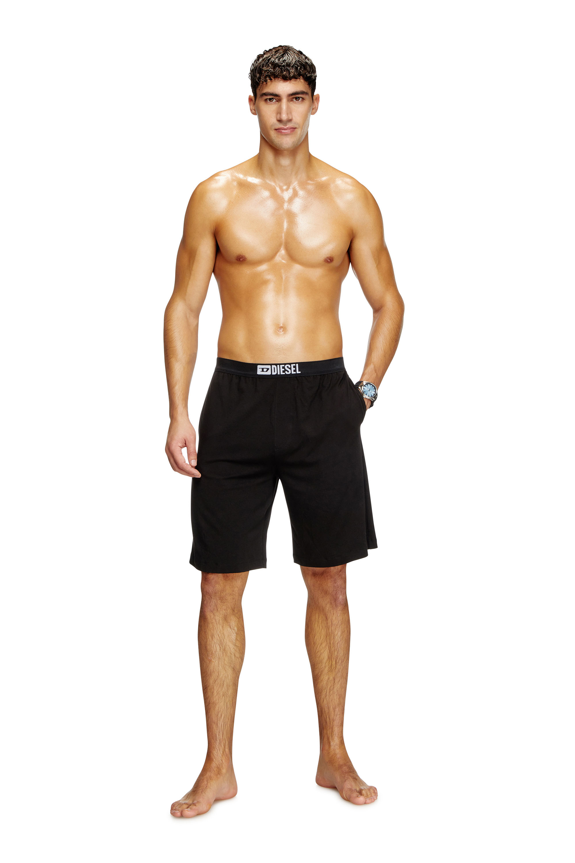 Diesel - ADAM-D-BOX, Extra-long boxer shorts Homme in Noir - 1