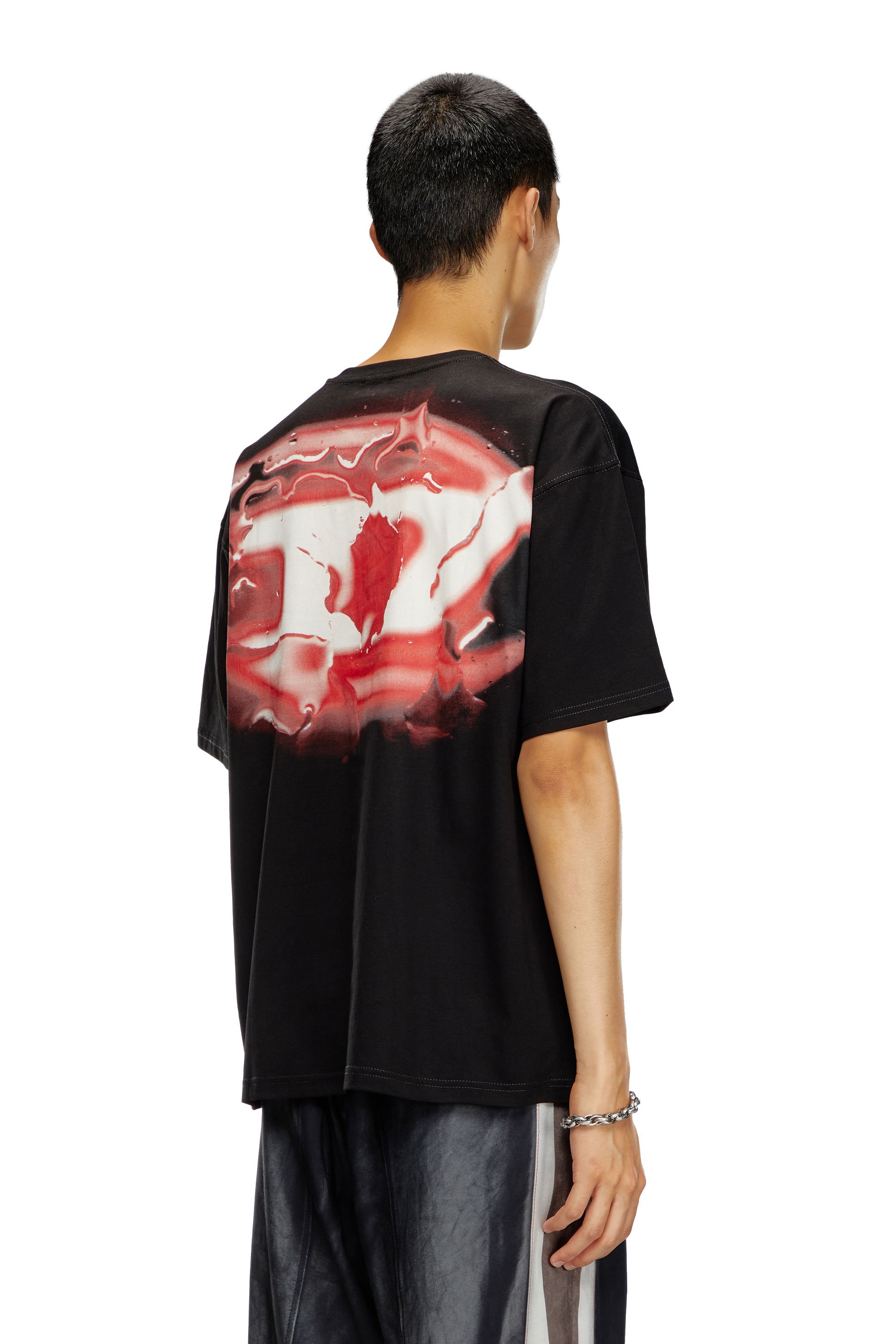 Diesel - T-BOXT-K3, Homme T-shirt avec logo effet lumineux in Noir - Image 4