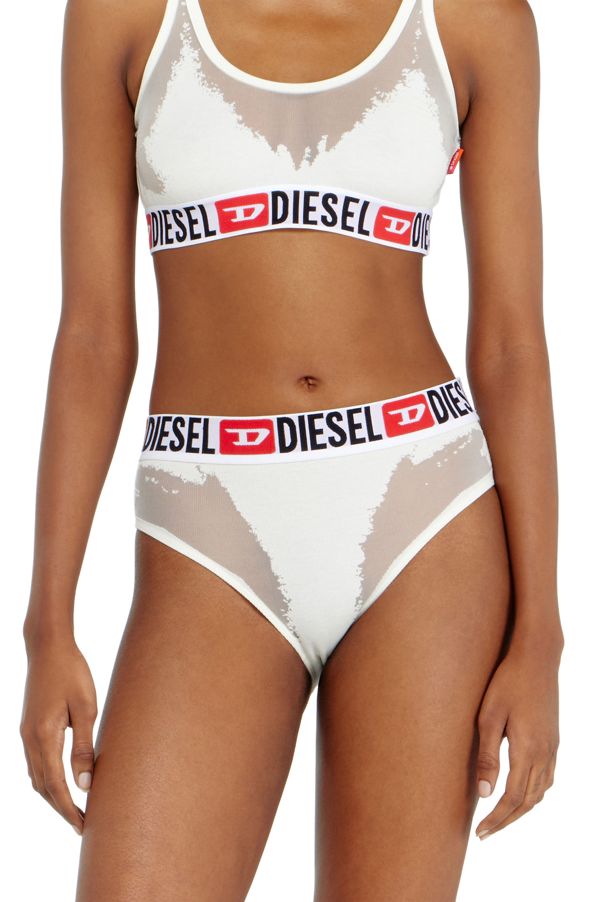 Diesel - PR-SAM-D-CORE, Culotte effet d&eacute;vor&eacute; transparent Femme in Blanc - 2