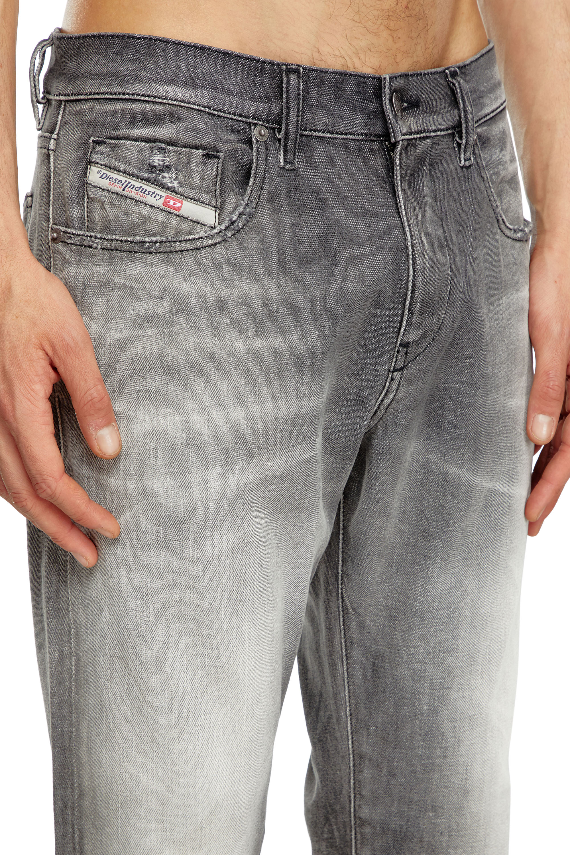 Diesel - Slim Jeans 2019 D-Strukt 09J58, Gris foncé - Image 3