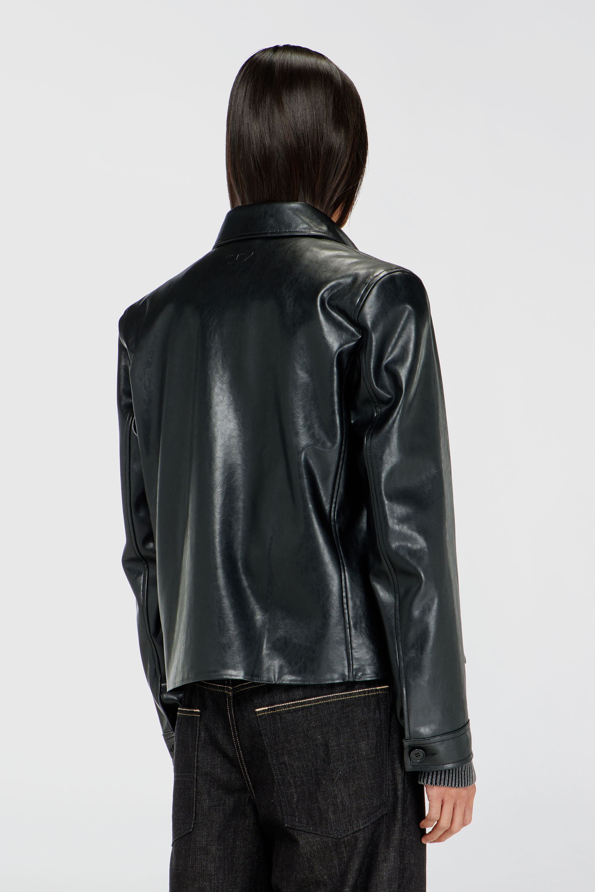 Diesel - L-HAUSTY-DGBX, Veste coach &eacute;pur&eacute;e Homme in Noir - 4