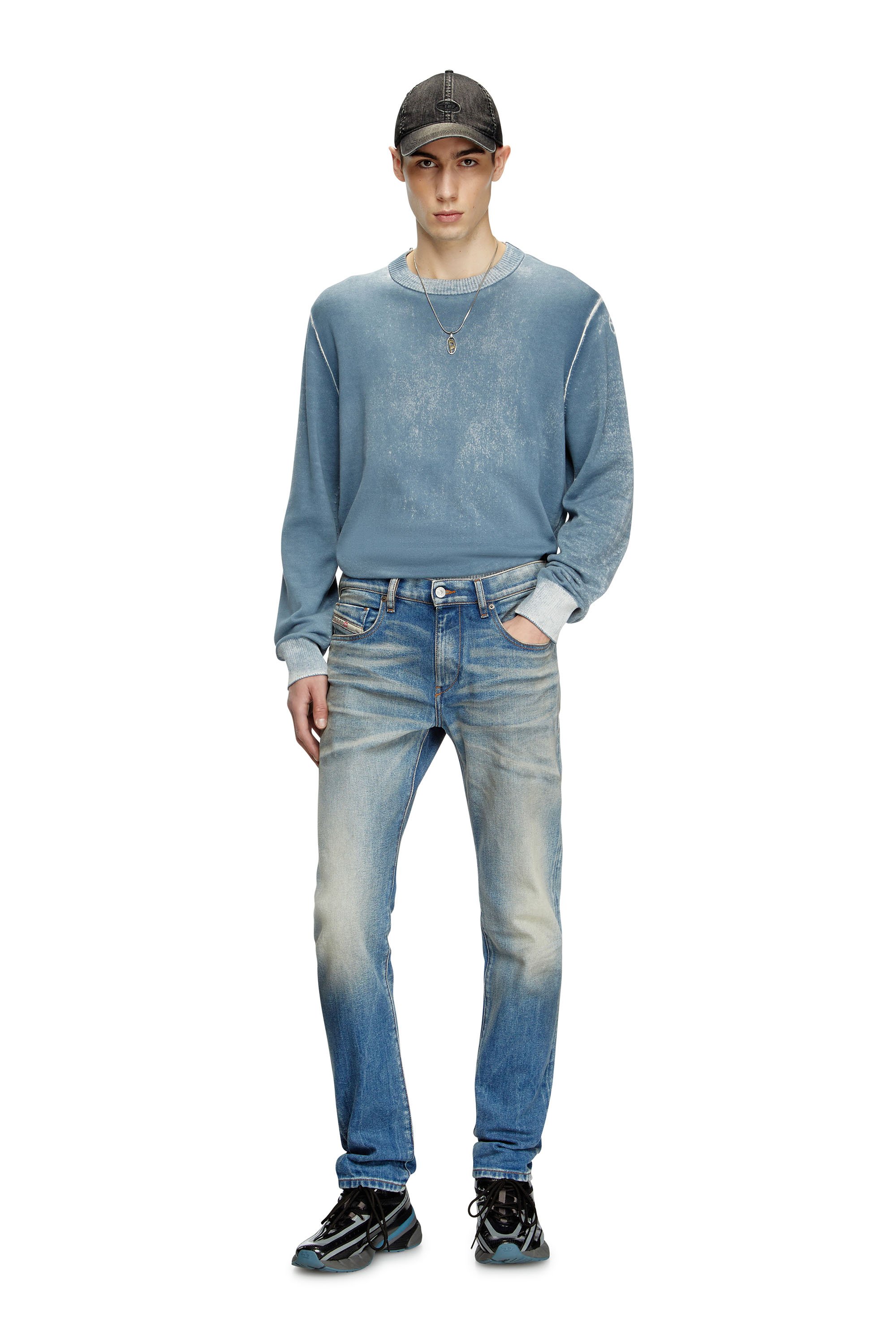 Diesel - Slim Jeans 2019 D-Strukt 09L30 Homme, Bleu moyen - Image 1